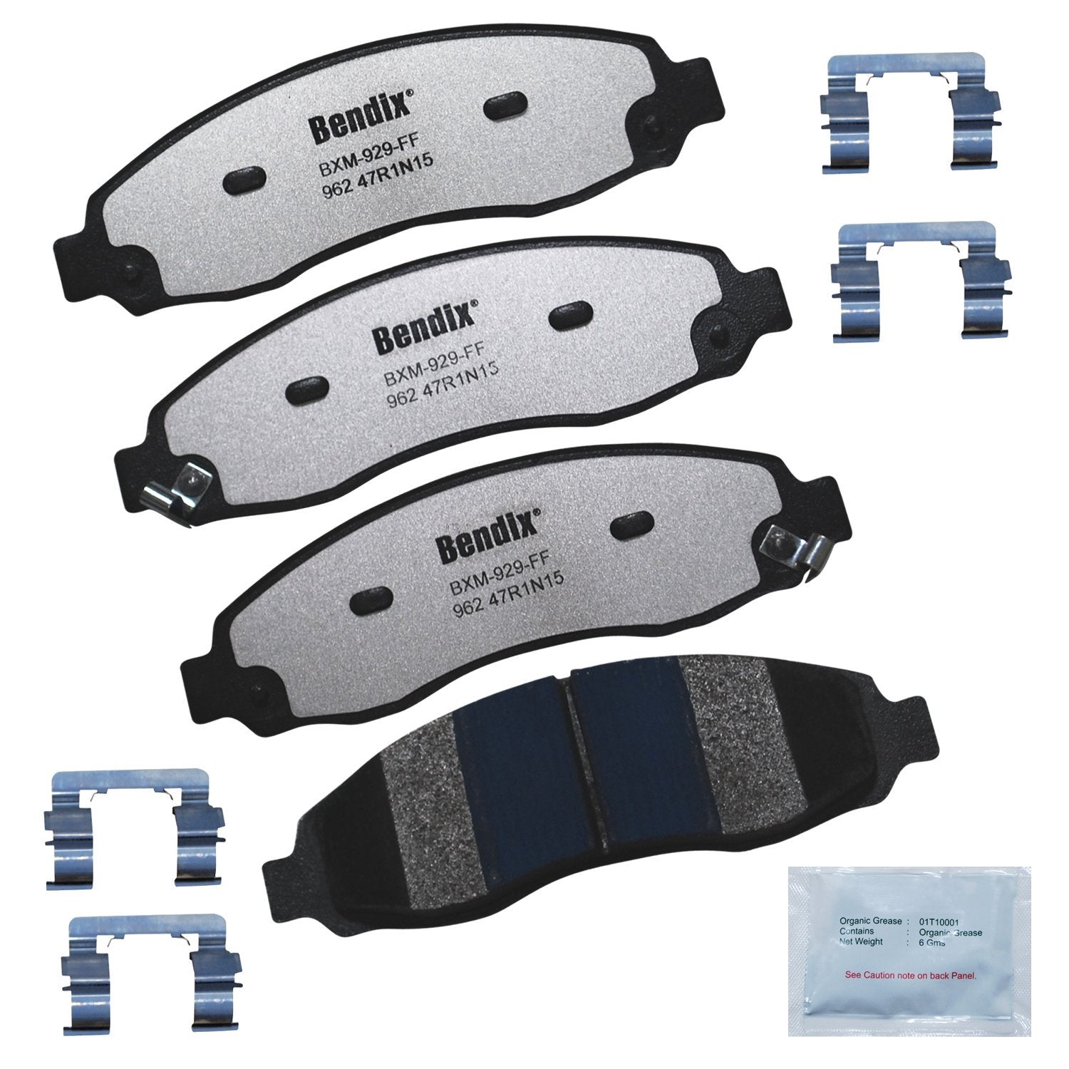 Bendix Fleet Metlok Mkd962Fm Semi-Metallic Front Brake Pads For Dodge Dakota 2004-2003