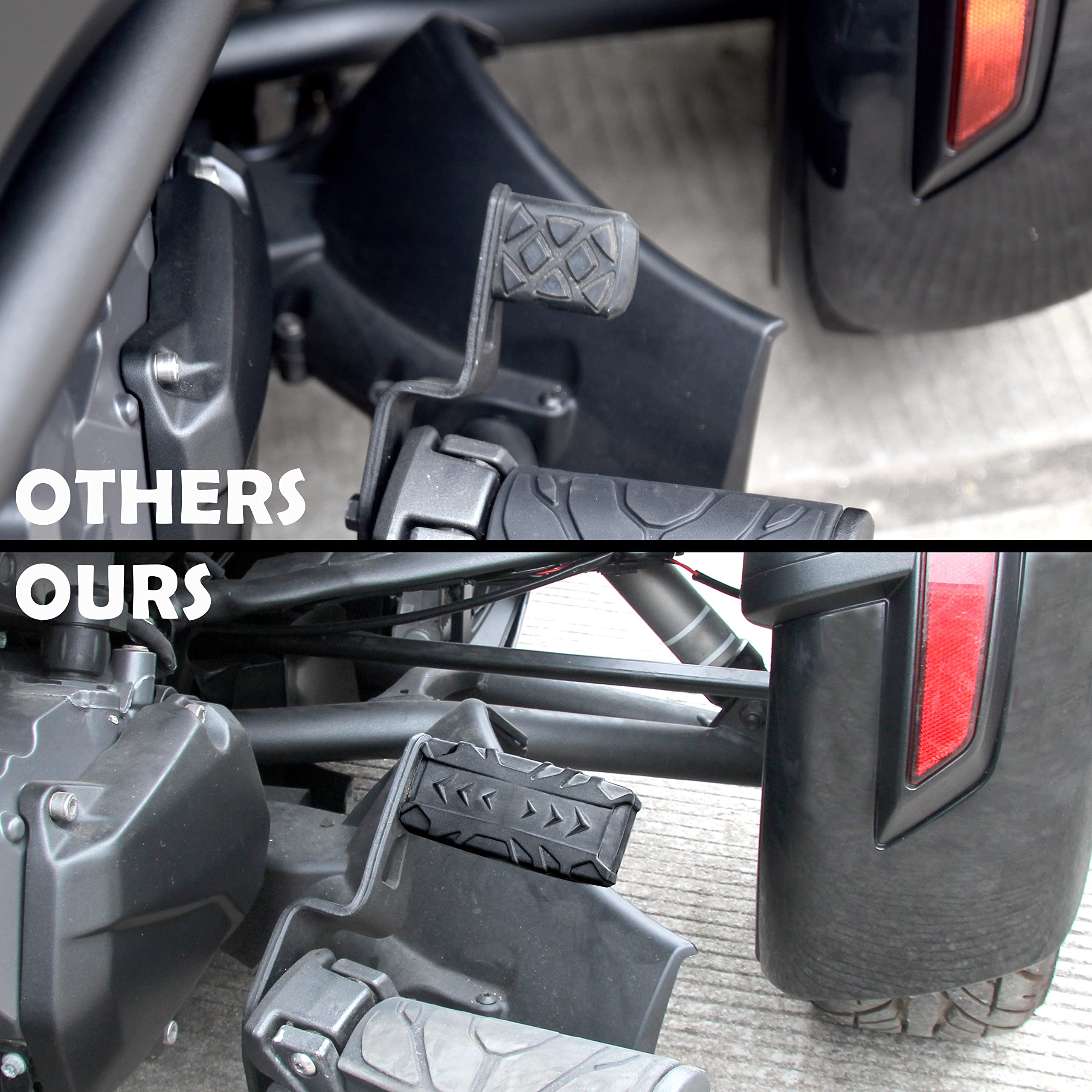 Sautvs Black Larger Brake Pedal For Can Am Spyder, Extended Brake Foot Rest Peg Pedal Footboards For Can-Am Spyder F3 All Models Accessories (1Pcs)