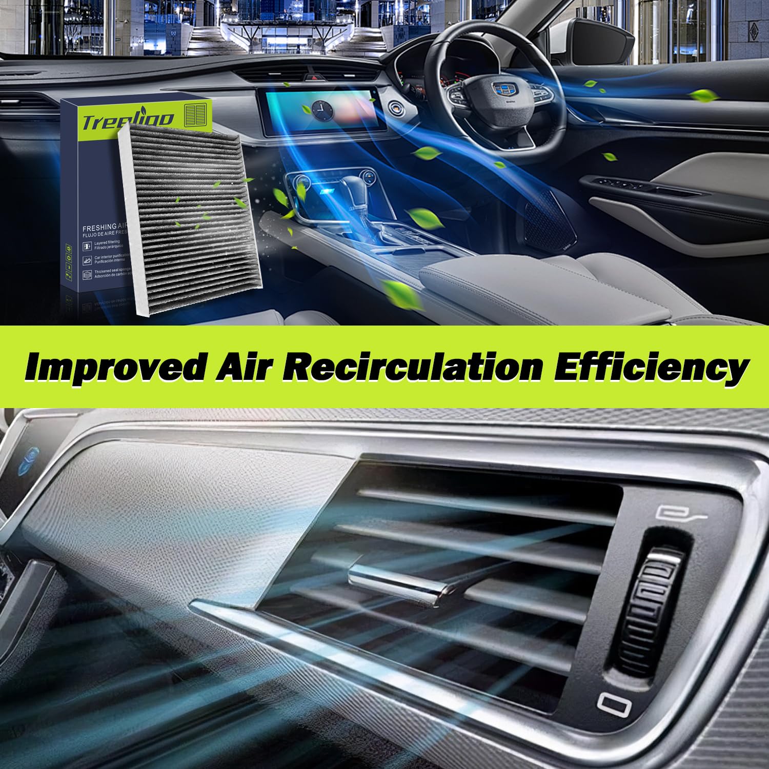 Treeligo Cf8644A Cabin Air Filter Compatible With Vw Beetle1998-2010,Jetta1993-2005, Passat 2001-2005,Golf 1993-2006,Tt Quattro