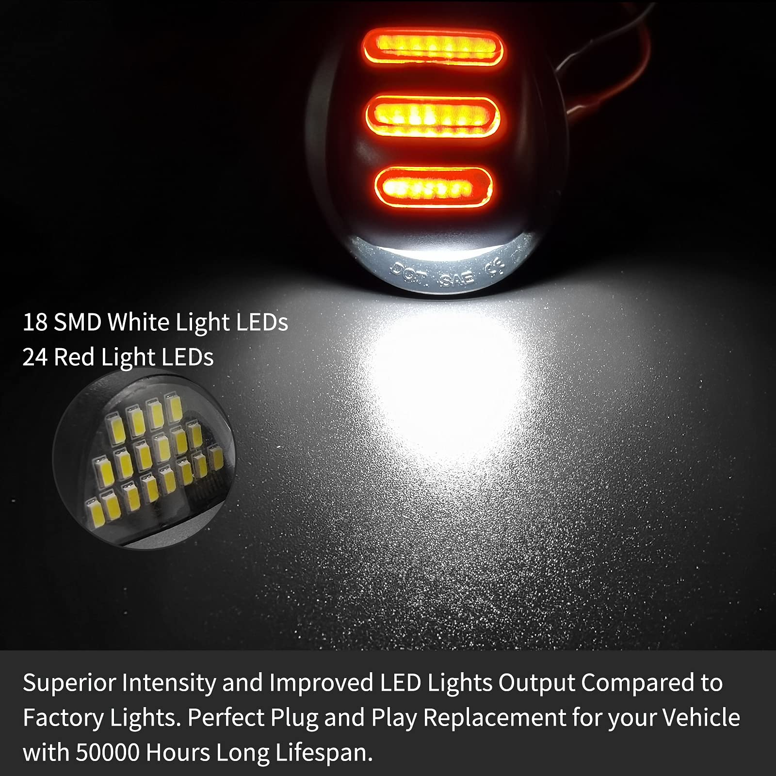 Alyoned Red Oled Neon Tube Led License Plate Light Tag Lamp Assembly Compatible With Ford F-150 F-250 F-350 F-450 F-550 Super Du