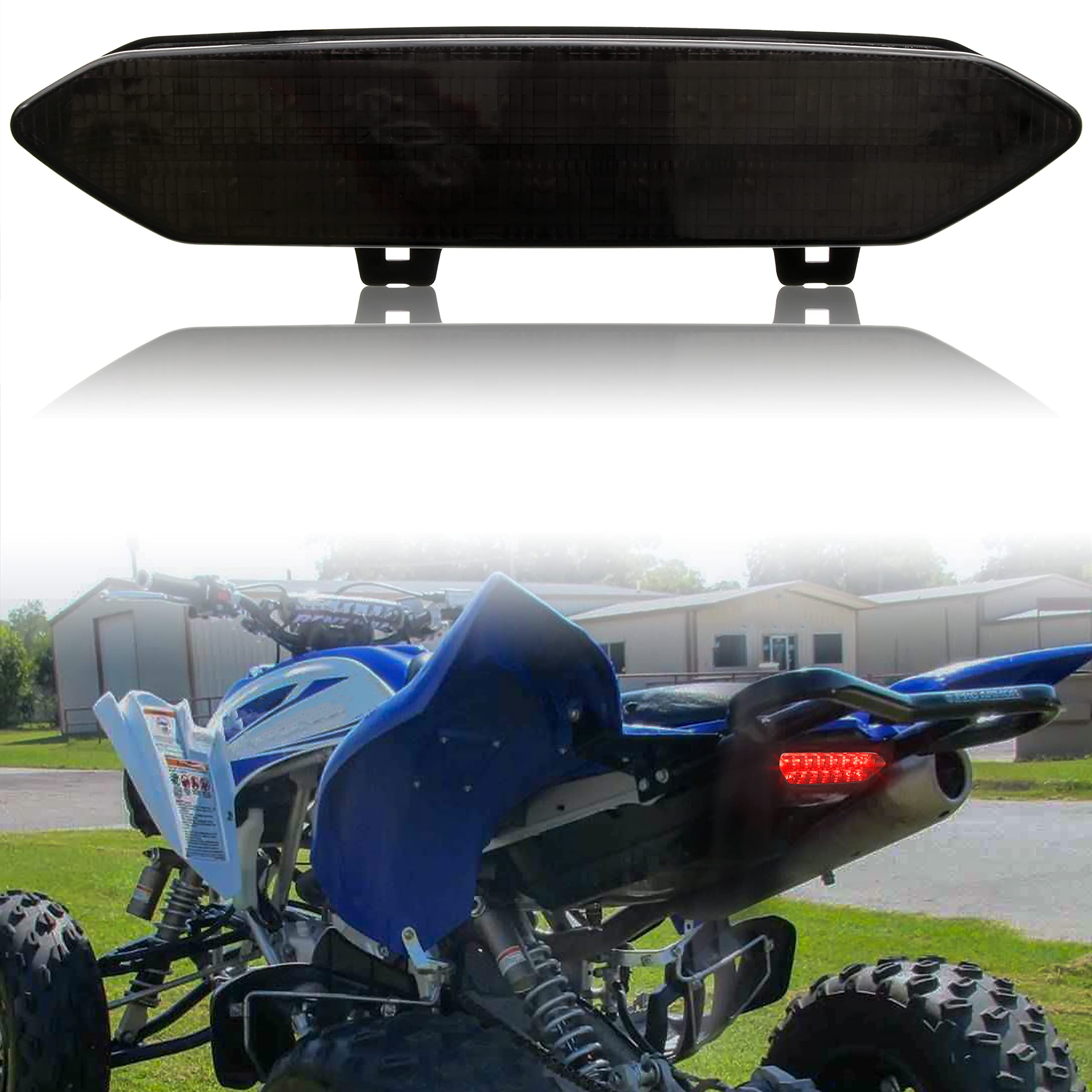 SAUTVS LED Smoked Black Tail Light Brake Light Taillight for Yamaha Raptor 700R 700 2006-2018 /YFZ450R YFZ450X YFZ 450R 450X 450