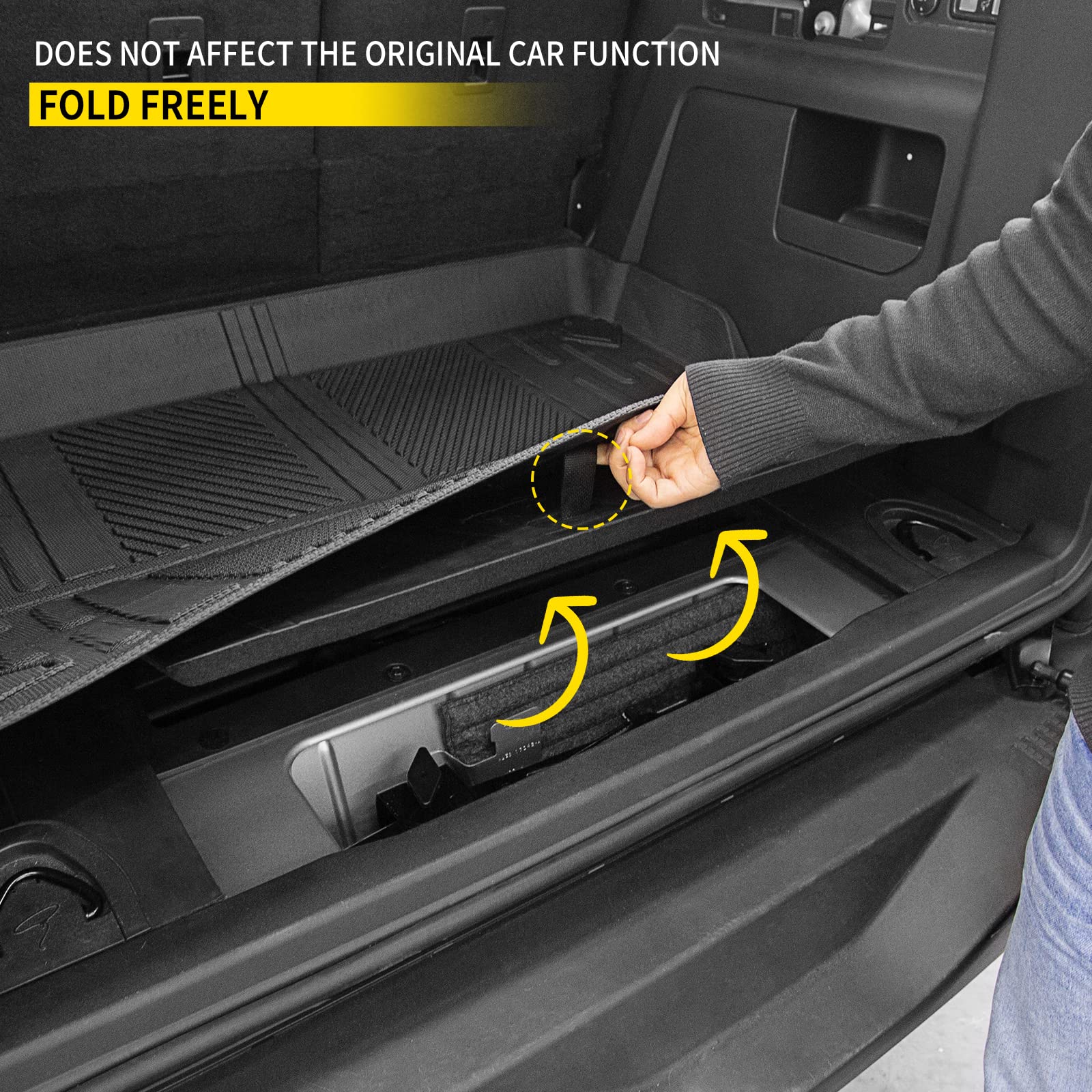 Maxzina Cargo Mat Compatible With 2021 2022 2023 2024 2025 Ford Bronco Trunk Mat All-Weather Tpe Rear Trunk Tray Cargo Liner For