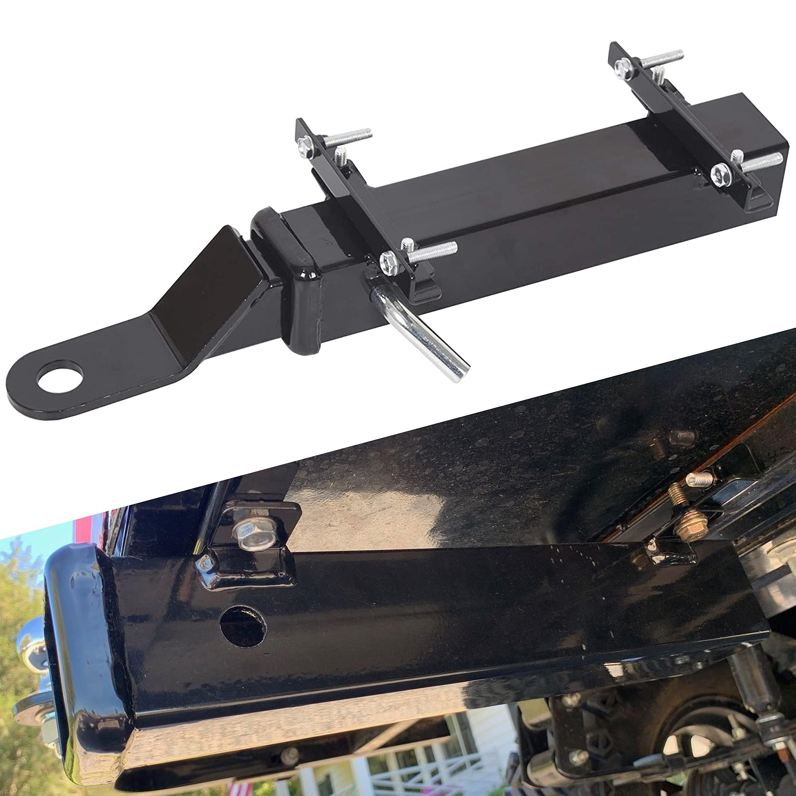 ECOTRIC Universal Golf Cart Trailer Hitch w/2' Receiver for Step on Back Compatible with Club Car EZGO Yamaha Trailer Hitch, Golf Cart Hitch