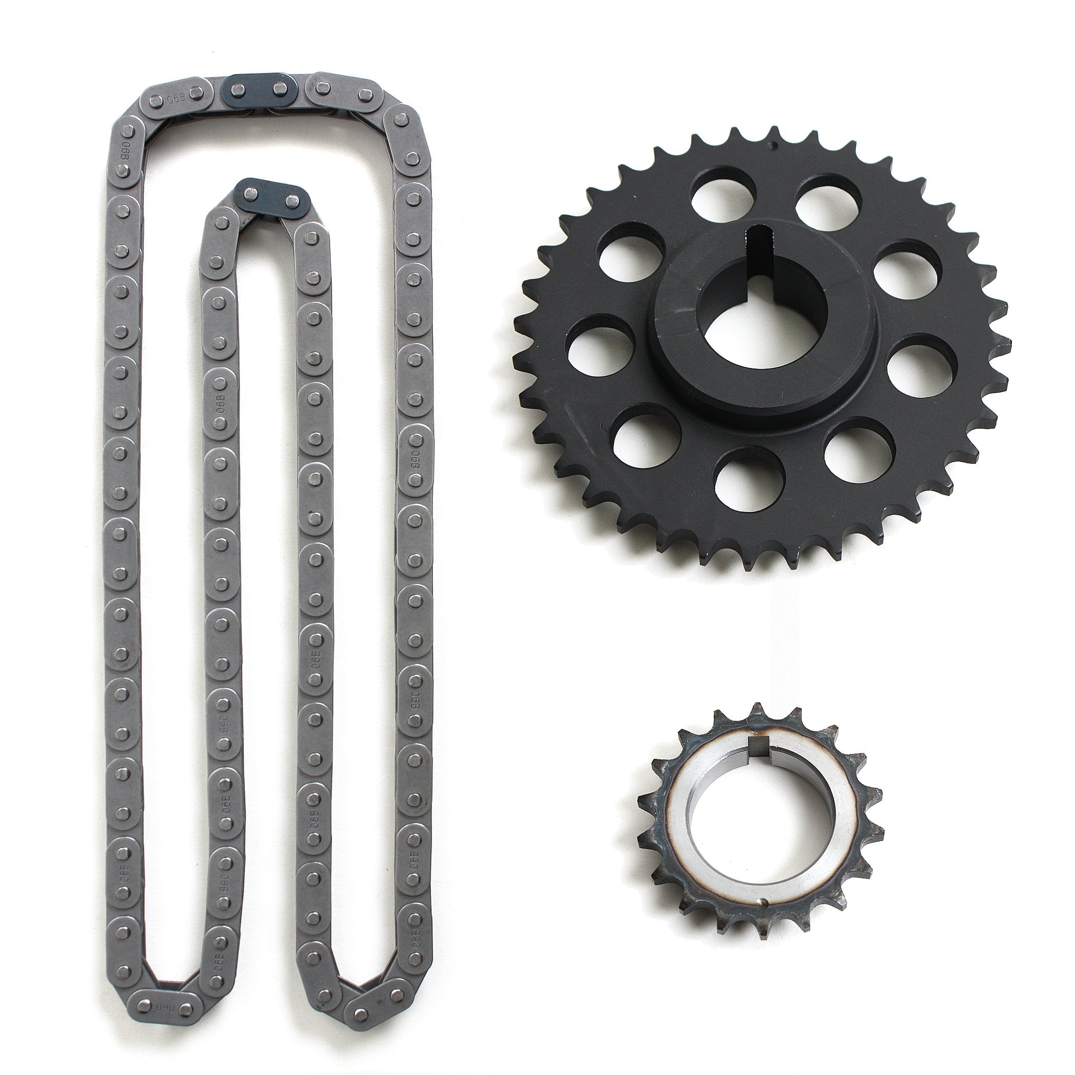 CNS Timing Chain Kit (2 Heavy Duty Metal Guide Rails & Bolts), Water Pump, & Oil Pump Compatible with Toyota 2.4L Pickup 22RE 22