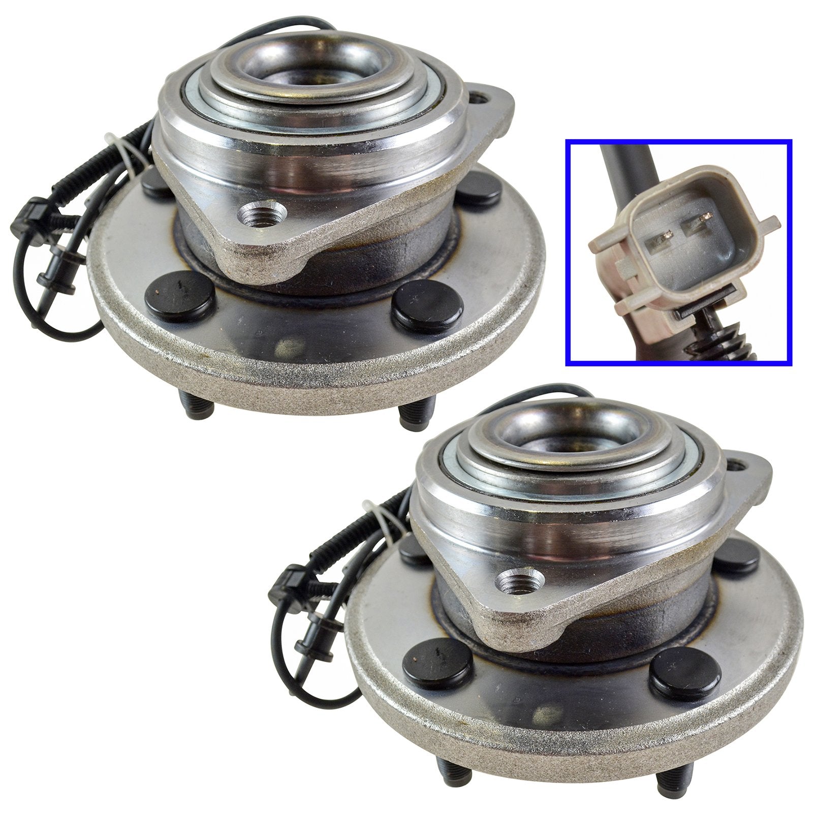 Trq Front Wheel Hub Bearings Assembly Set Compatible With 2006-2010 Jeep Commander 2005-2010 Grand Cherokee