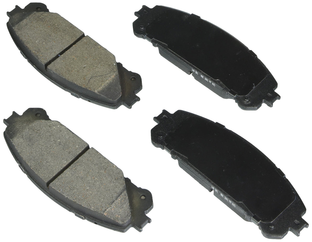 BOSCH BE1324H Blue Ceramic Disc Brake Pad Set With Hardware - Compatible With Select Lexus NX200t, NX300h, RX350, RX450h; Toyota