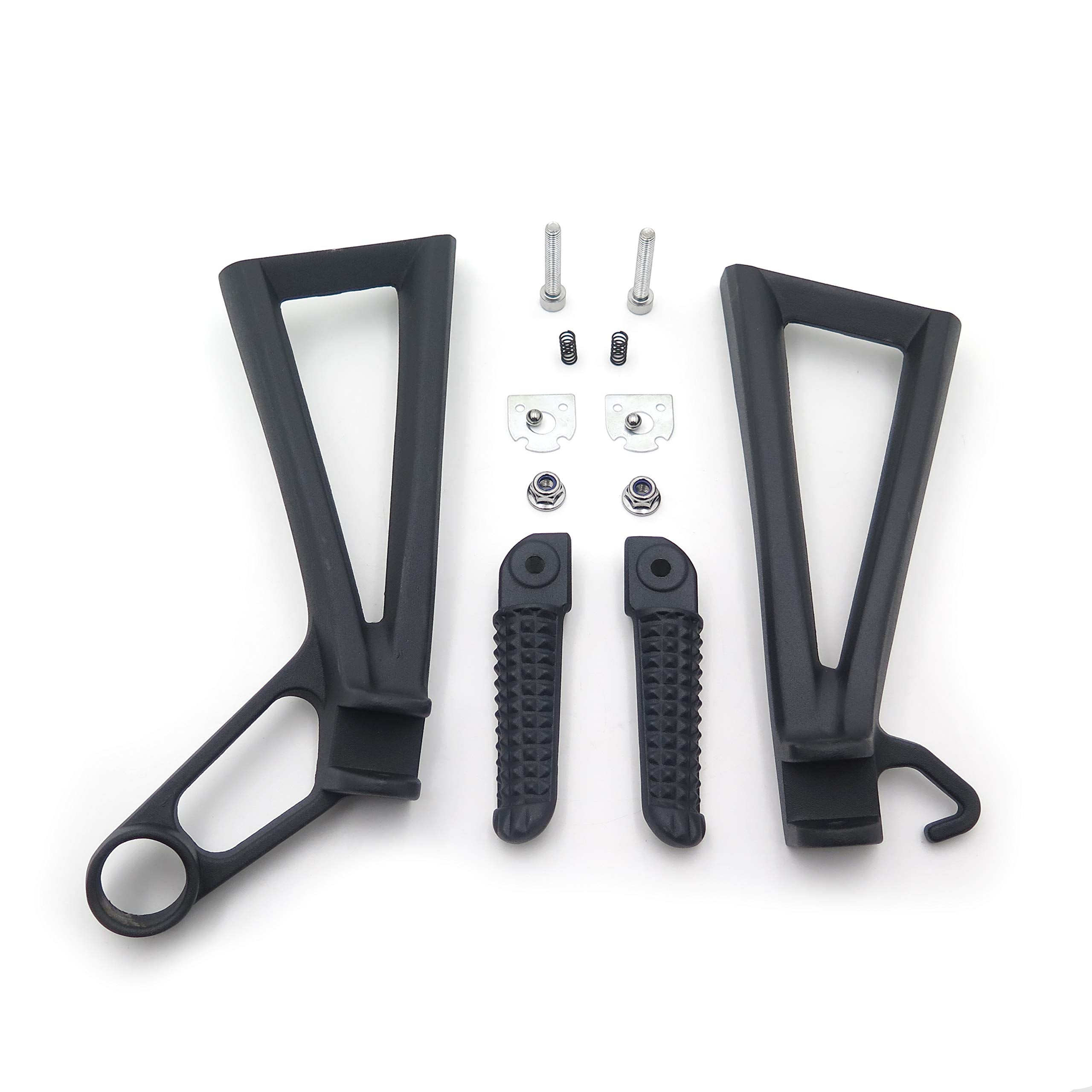HONGK- Black Passenger Foot Peg Compatible with Yamaha Yzf R6 R6S 2003-2006 2007 2008 2009 2010 [B01C0STUX2]