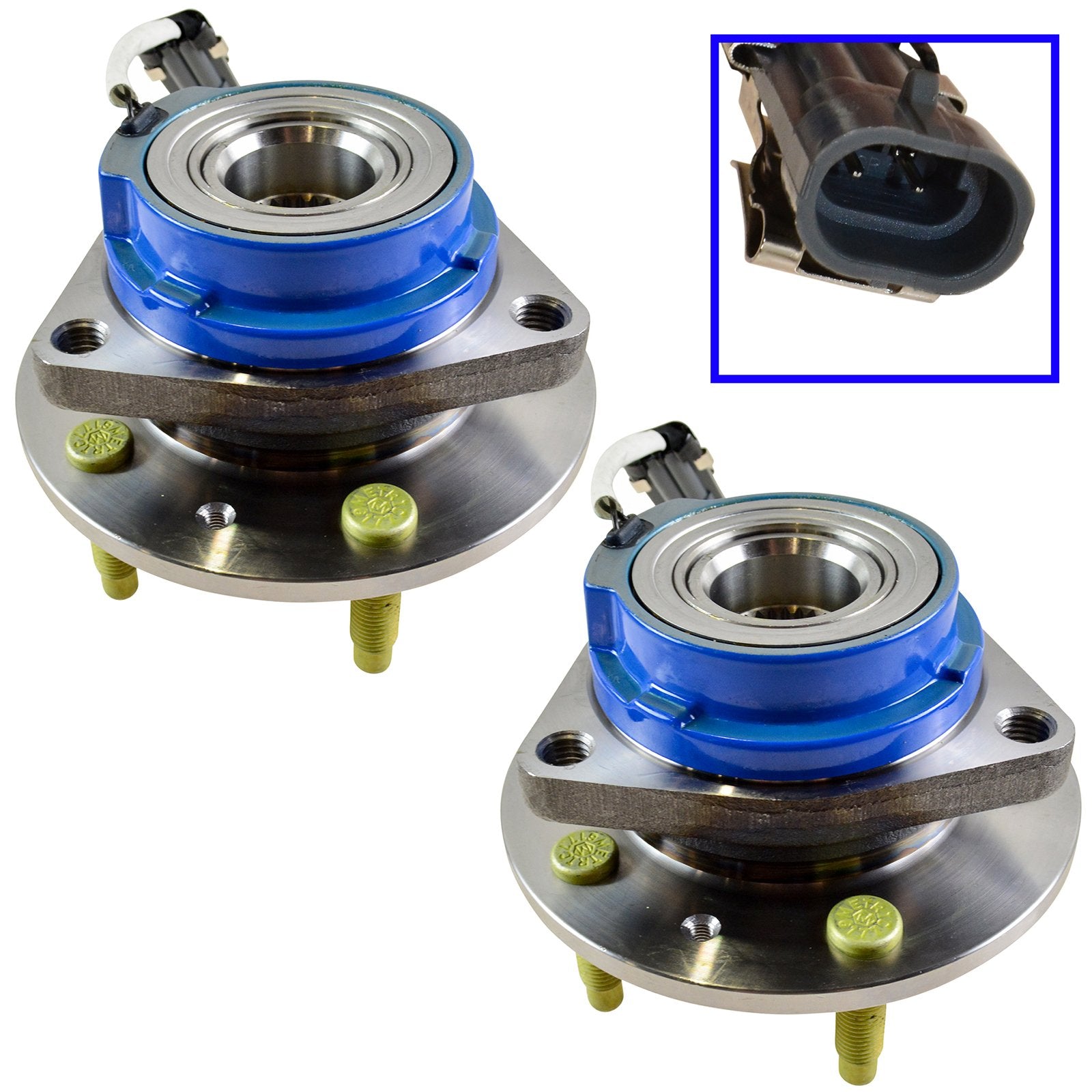 Trq Front Rear Wheel Hub Bearings Assembly Set Compatible With 2003-2007 Cadillac Cts 2005-2011 Sts