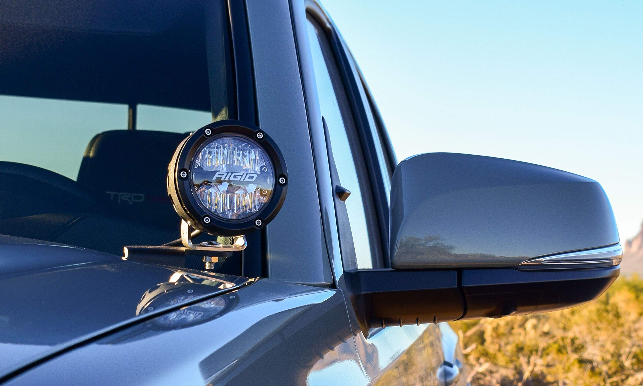 Rigid 46702 A-Pillar Mounts, Fits 2016-2020 Toyota Tacoma Compatible With Rigid 360-Series, D-Series, D-Ss