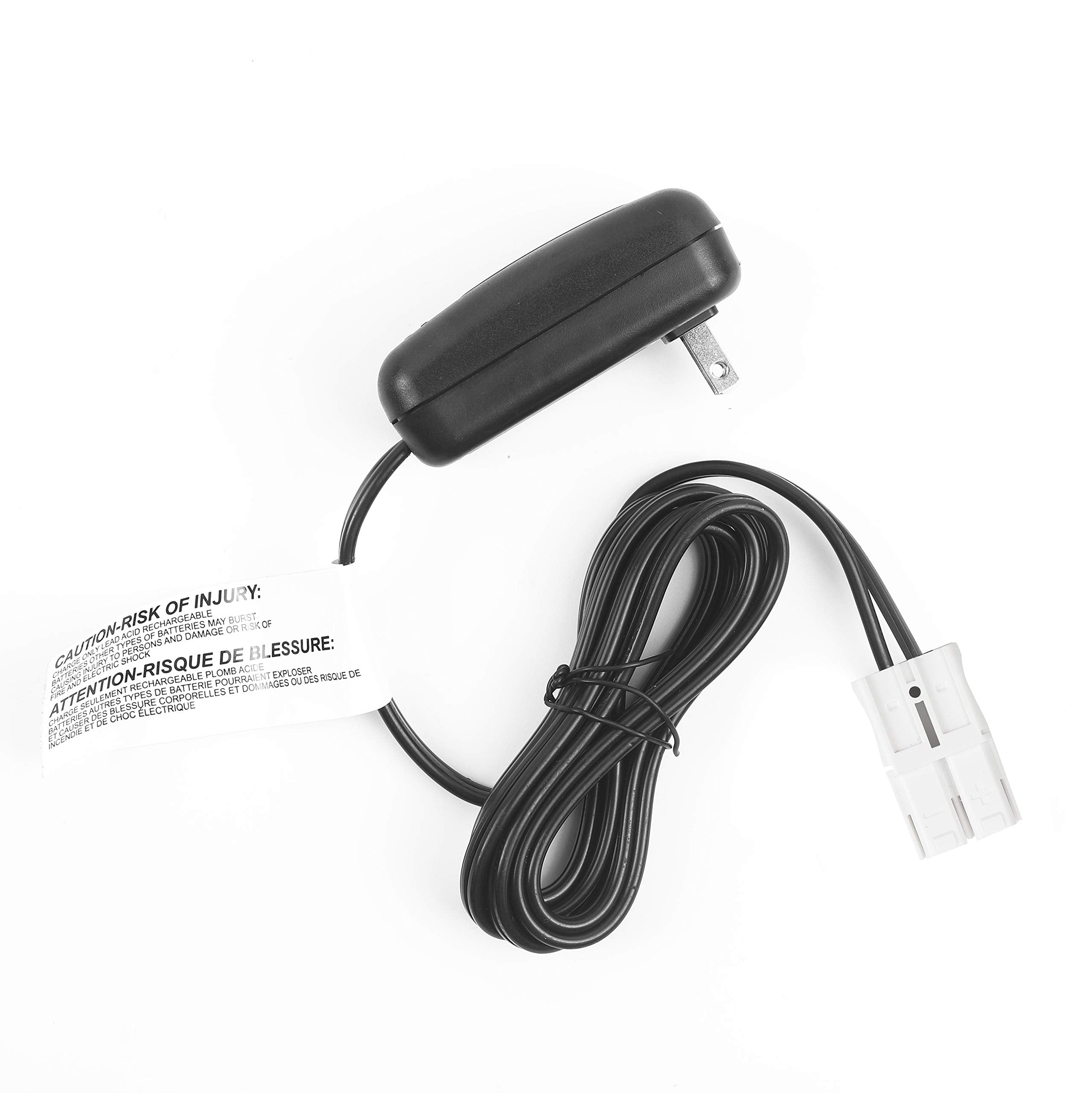 12V Kids Ride On Car Charger With White Plug, 12 Volt Battery Charger For Rollplay Gmc Truck Mercedes Coupe Storm Utv Wal-Mart Ride On Car