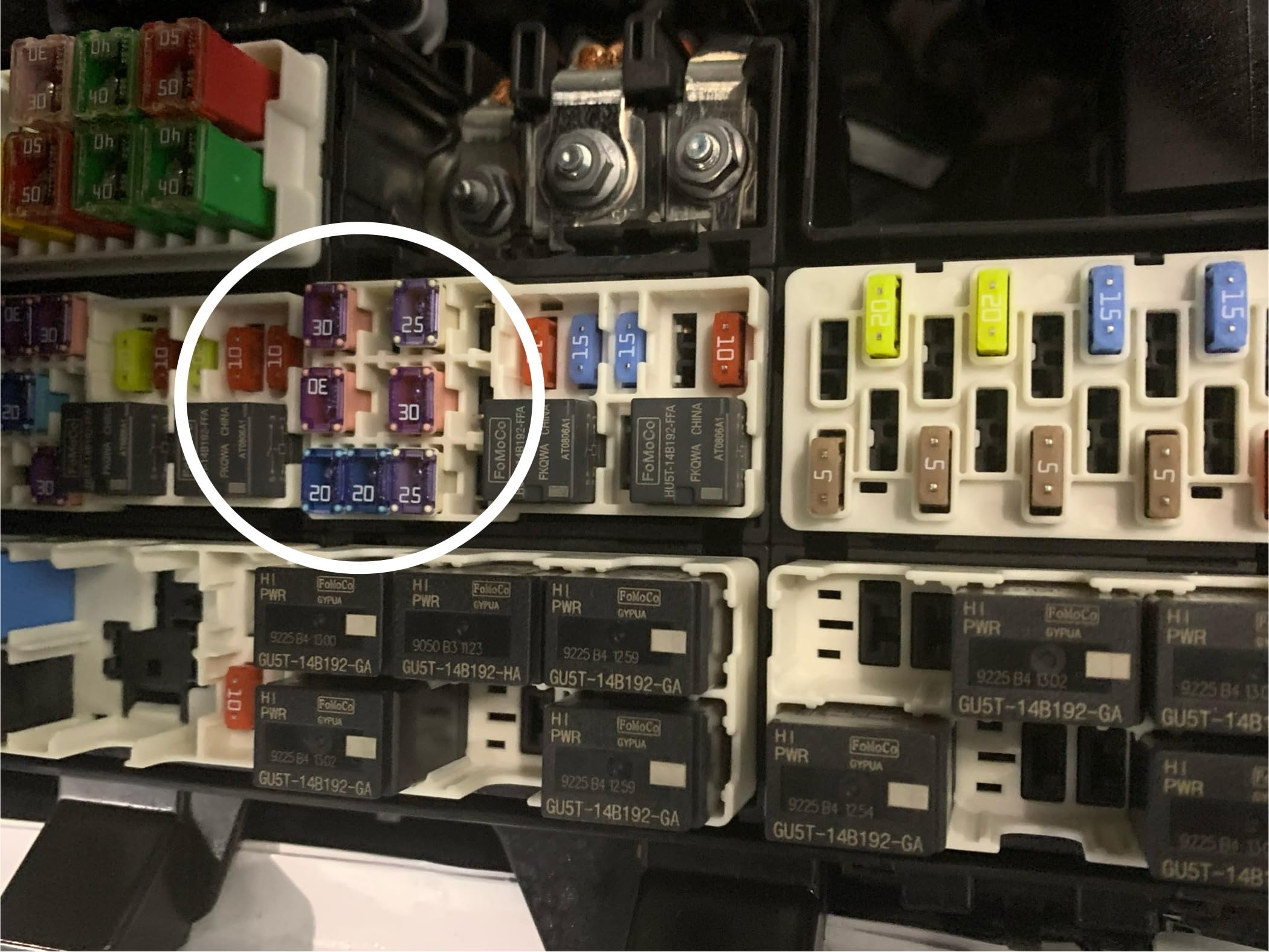 EDS 25 Pack Micro Cartridge Auto Fuses, FMM/MCASE Fuse Kit, 5 Each - 15A, 20A, 25A, 30A, 40A, Auto Fuse Assortment for Ford F150