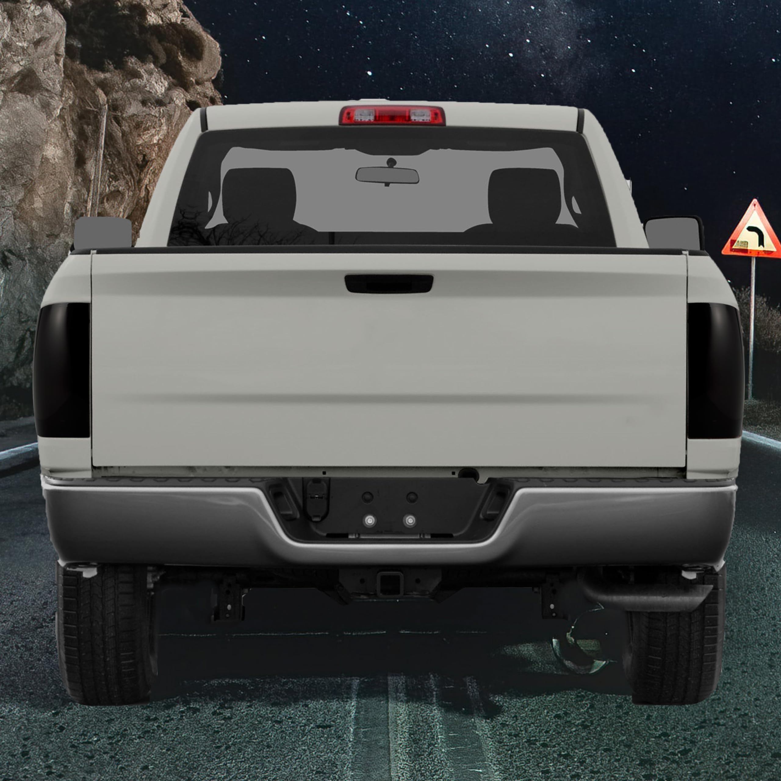 Kewisauto Led Tail Lights For Dodge Ram 1500 2500 3500 09-18, Smoked Black Led Taillights Brake Rear Lamps For Dodge Ram 1500 20