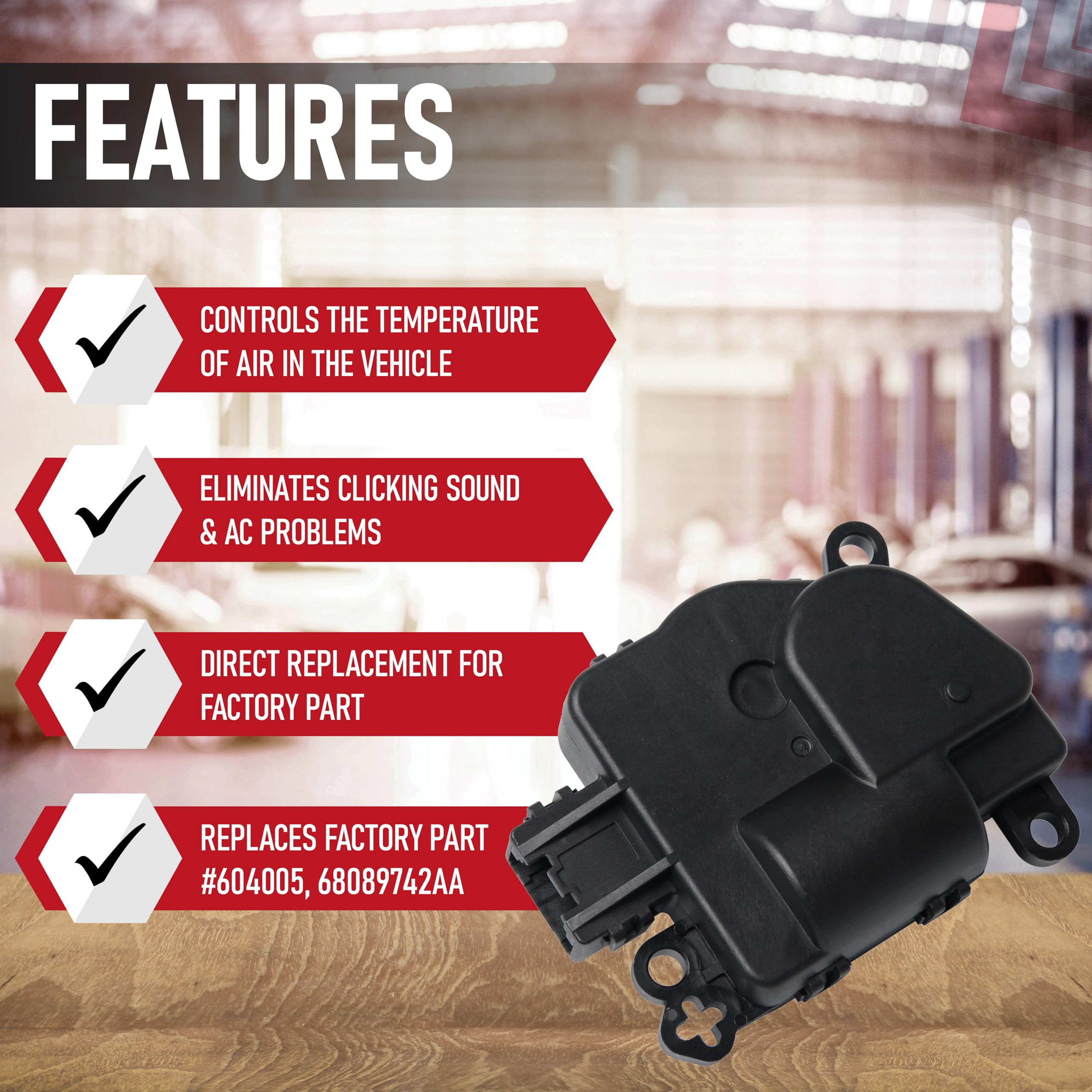 Hvac Air Blend Door Actuator Replacement By Aa Ignition - Compatible With Dodge And Ram Trucks - 2011-2018 Ram 1500, 2500, 3500,