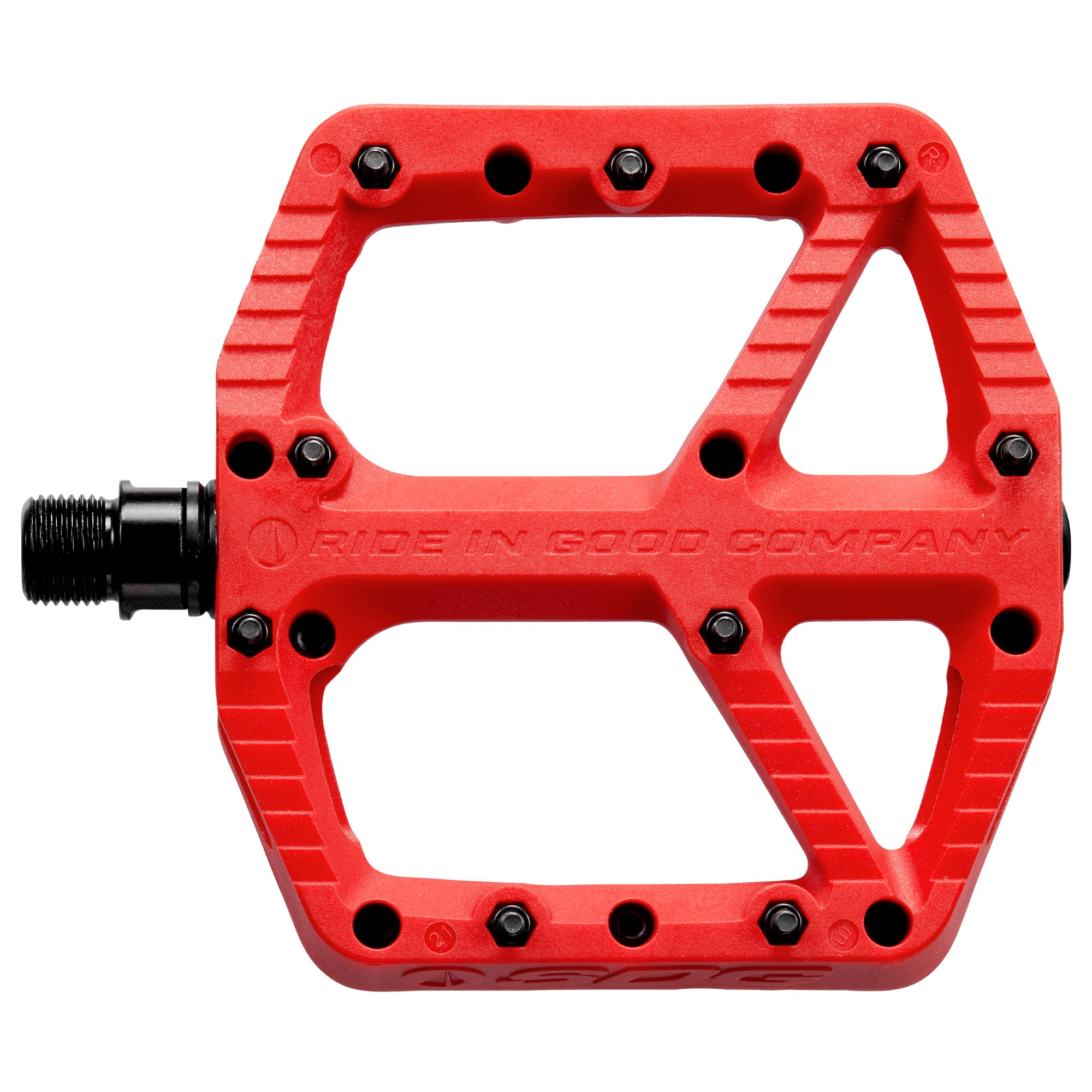 Sdg Components, Comp, Platform Pedals, Body: Composite, Spindle: Cr-Mo, 9/16'', Red, Pair