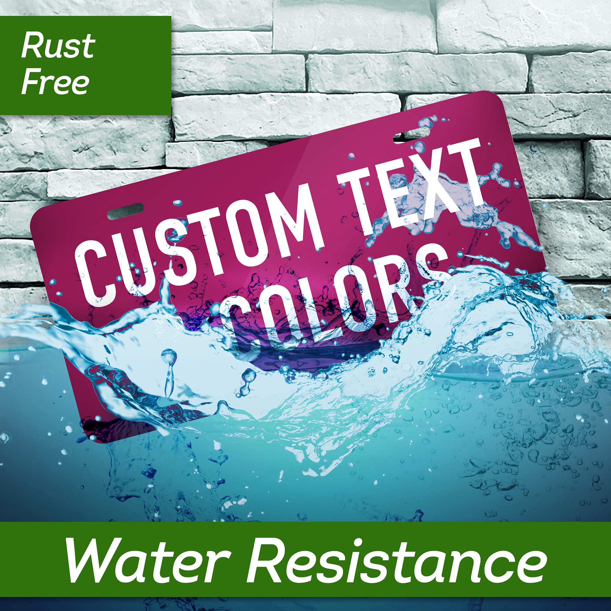 Custom License Plates, Personalized Plates For Front Of Car | Vanity Plate 6X12 Inch - Size Rust-Free Metal 40 Colors By: My Sig