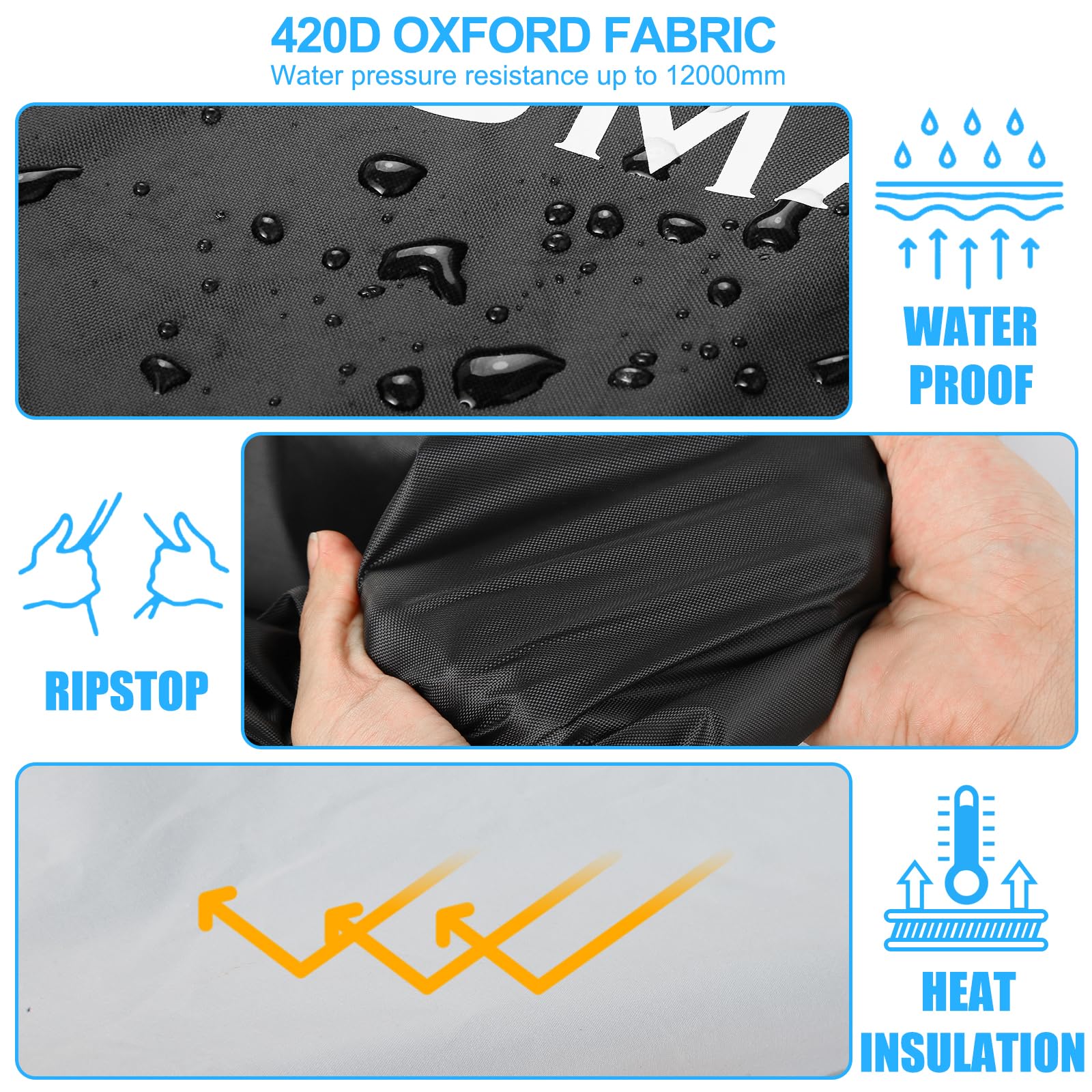 Mini Motorcycle Cover For Honda Grom Msx125,420D Oxford Heavy Duty Waterproof Outdoor Storage,Small Motorcycle Covers All Weathe