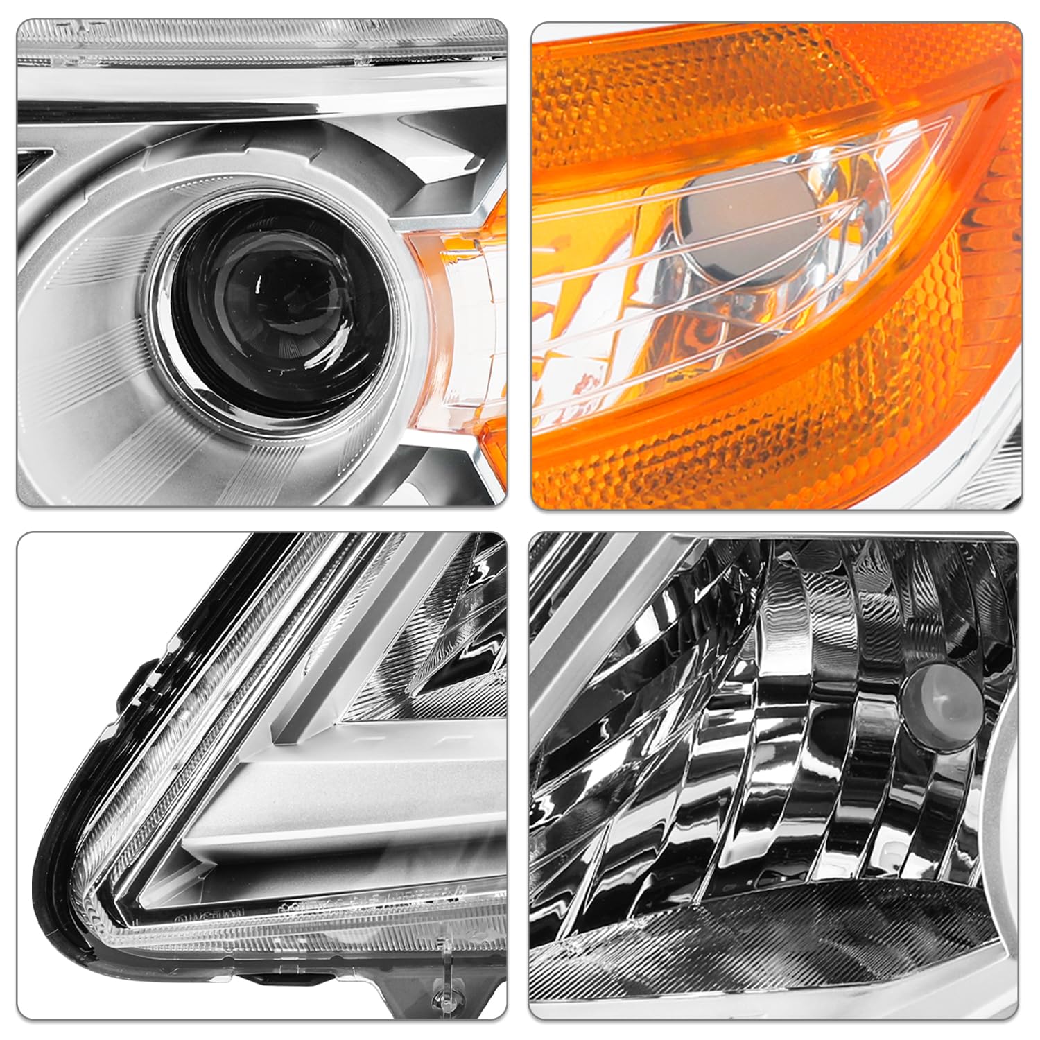 Sockir Headlight Assembly Fit 2011-2017 Honda Odyssey 4-Door W/O Bulbs Oe Style Headlights Headlamps Replace 33150Tk8A01 Ho2502142 (Driver & Passenger Side)