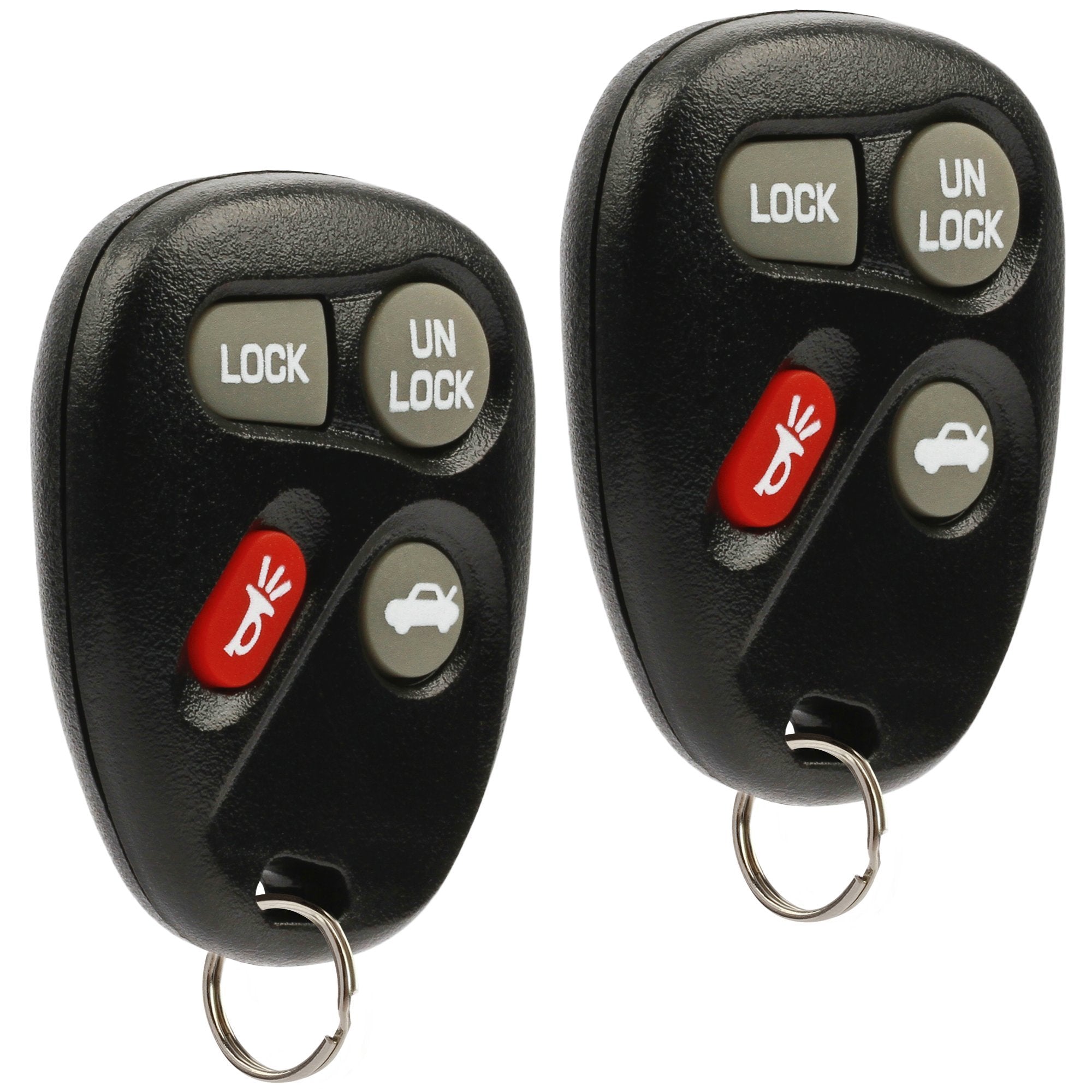 Usaremote 2 Keyless Entry Remote Key Fob - 4 Button, Black, Abs Material, Car Compatible