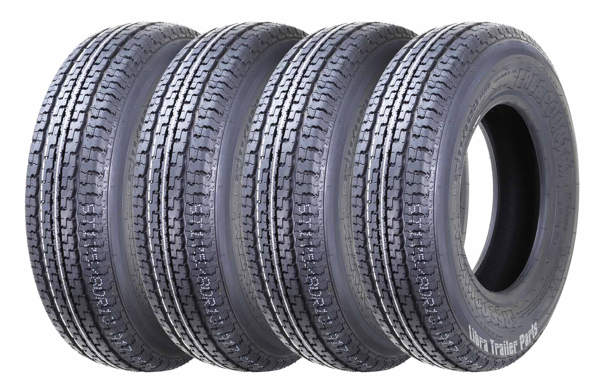 Grand Ride Set 4 Free Country Trailer Tires St175/80R13 6 Ply Load Range C Steel Belted Radail With Featuredscuff Guard 11151