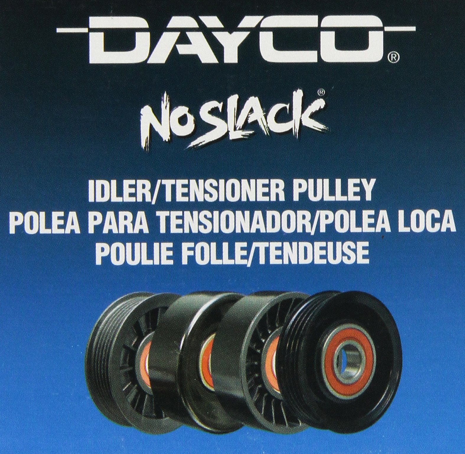 Dayco 89015 6-Groove Flanged Tensioner & Idler Pulley, 70Mm Diameter X 28.3Mm Width X 12Mm Shaft