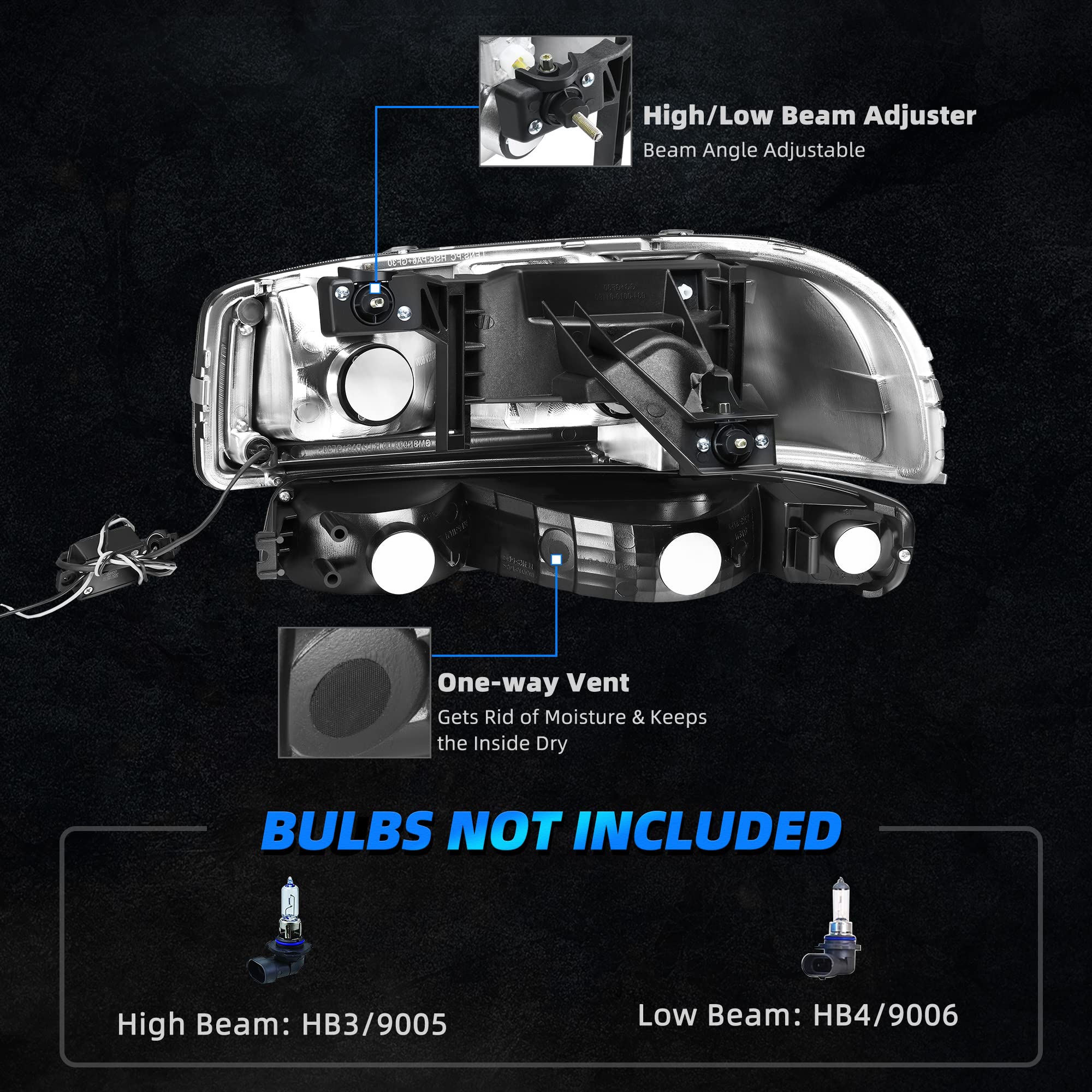 Autosaver88 Led Drl Headlights Assembly Compatible With 1999-2006 Gmc Sierra 1500 2500/2001-2006 Sierra 1500Hd 2500Hd 3500/2001-