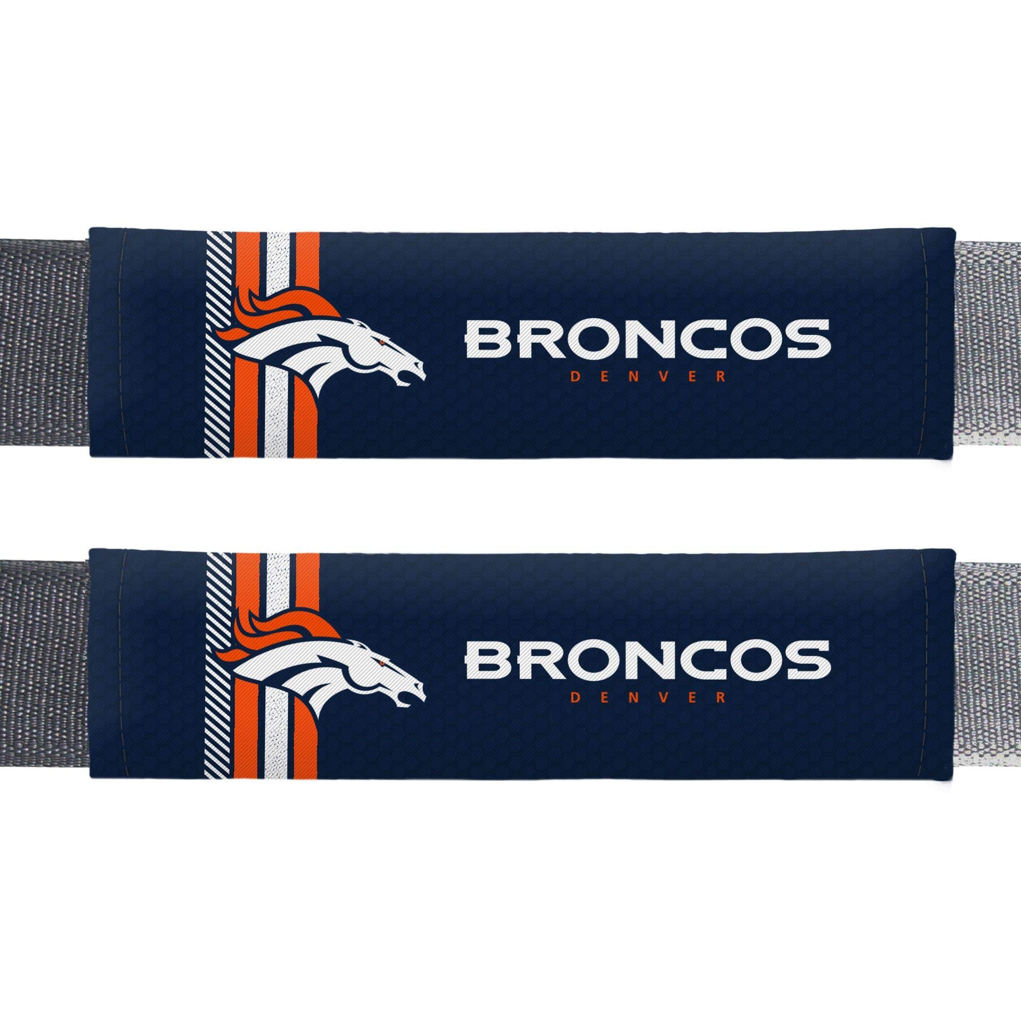Fremont Die NFL Denver Broncos Rally Seat Belt Pads, Universal Fit, Universal Fit, Team Colors