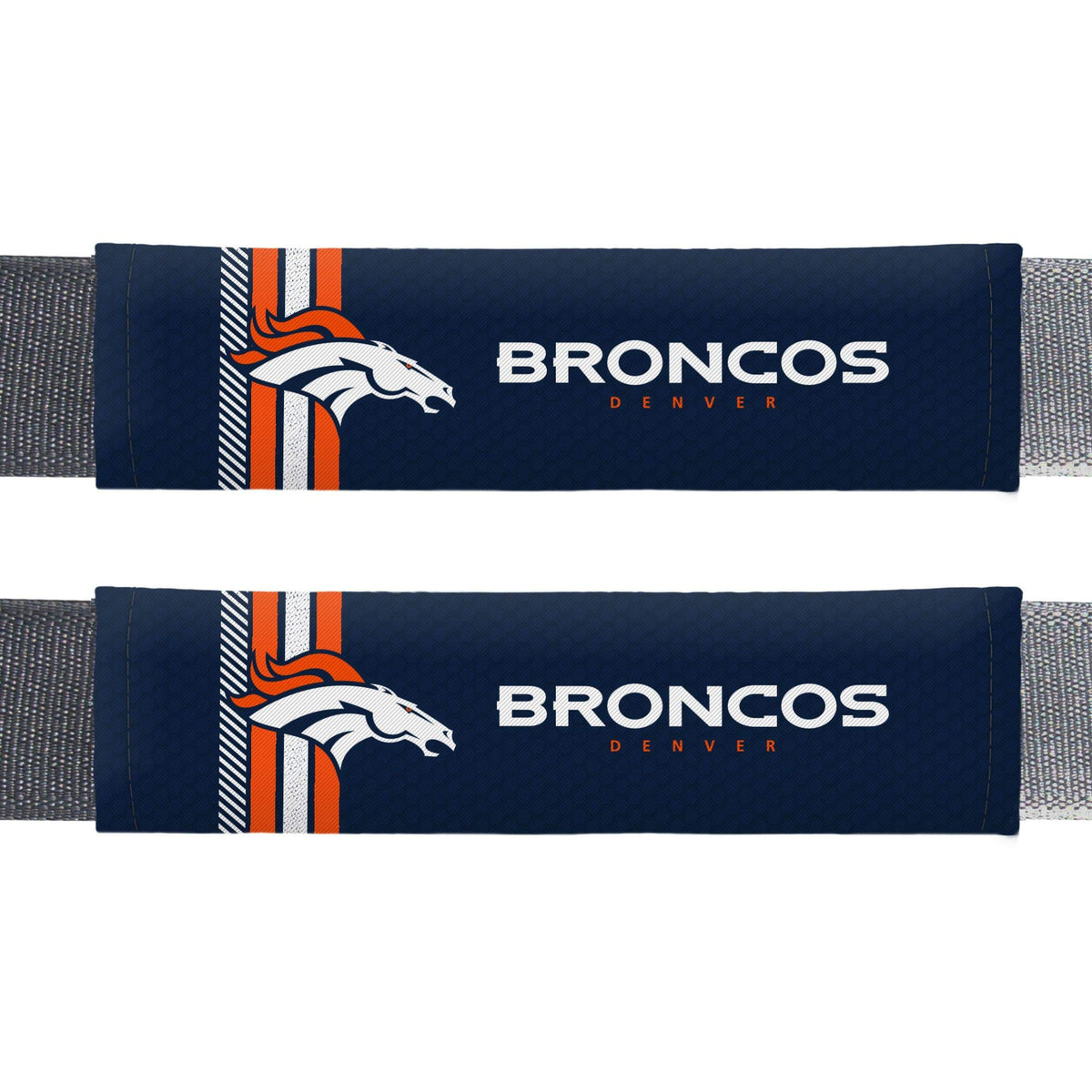 Fremont Die NFL Denver Broncos Rally Seat Belt Pads, Universal Fit, Universal Fit, Team Colors