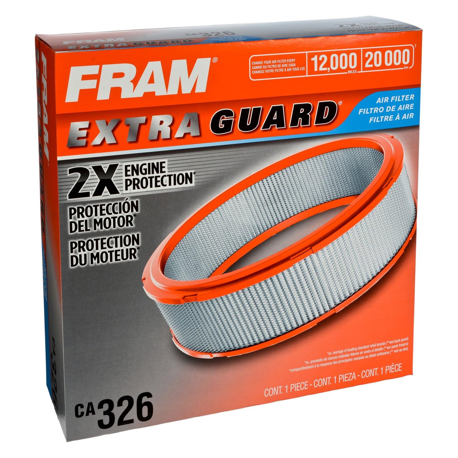 Fram Extra Guard Ca326 Replacement Engine Air Filter For Select Pontiac Oldsmobile, Gmc, Chevrolet, Cadillac, Buick And Avanti M
