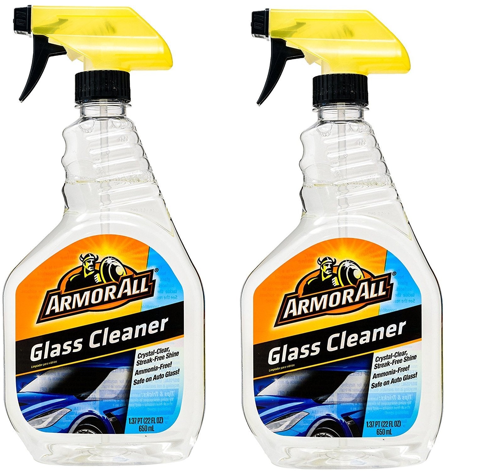 Armor All Auto Glass Cleaner 1.37 pt (22 fl oz) Trigger Spray, 2 Packs