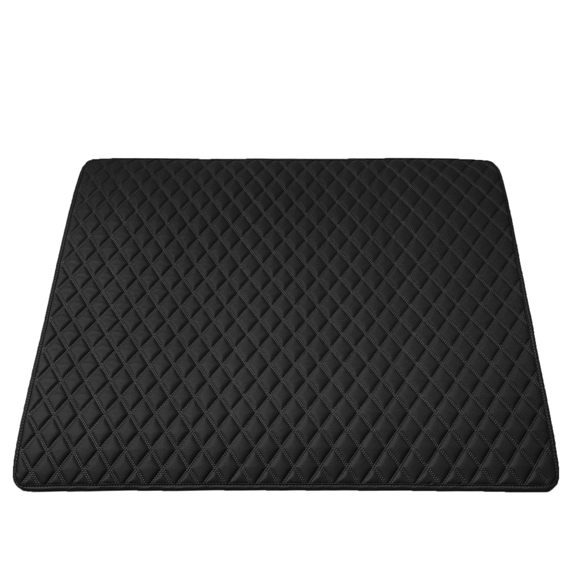 Fh Group Deluxe Faux Leather Diamond Pattern Cargo Liner 32'' Inches - Universal Fir For Cars, Trucks, & Suvs (Black) F16501