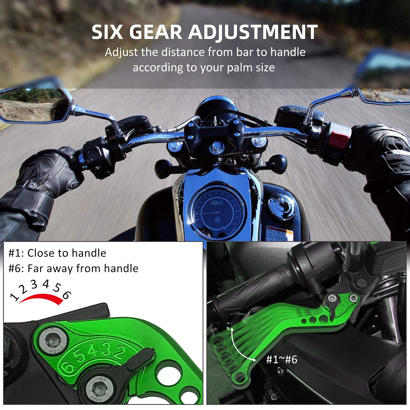 JAVIK Updated Universal Bike Brake Master Cylinder Clutch Lever Set for 7/8 22mm Handlebar Compatible with Motorcycle Honda Ka