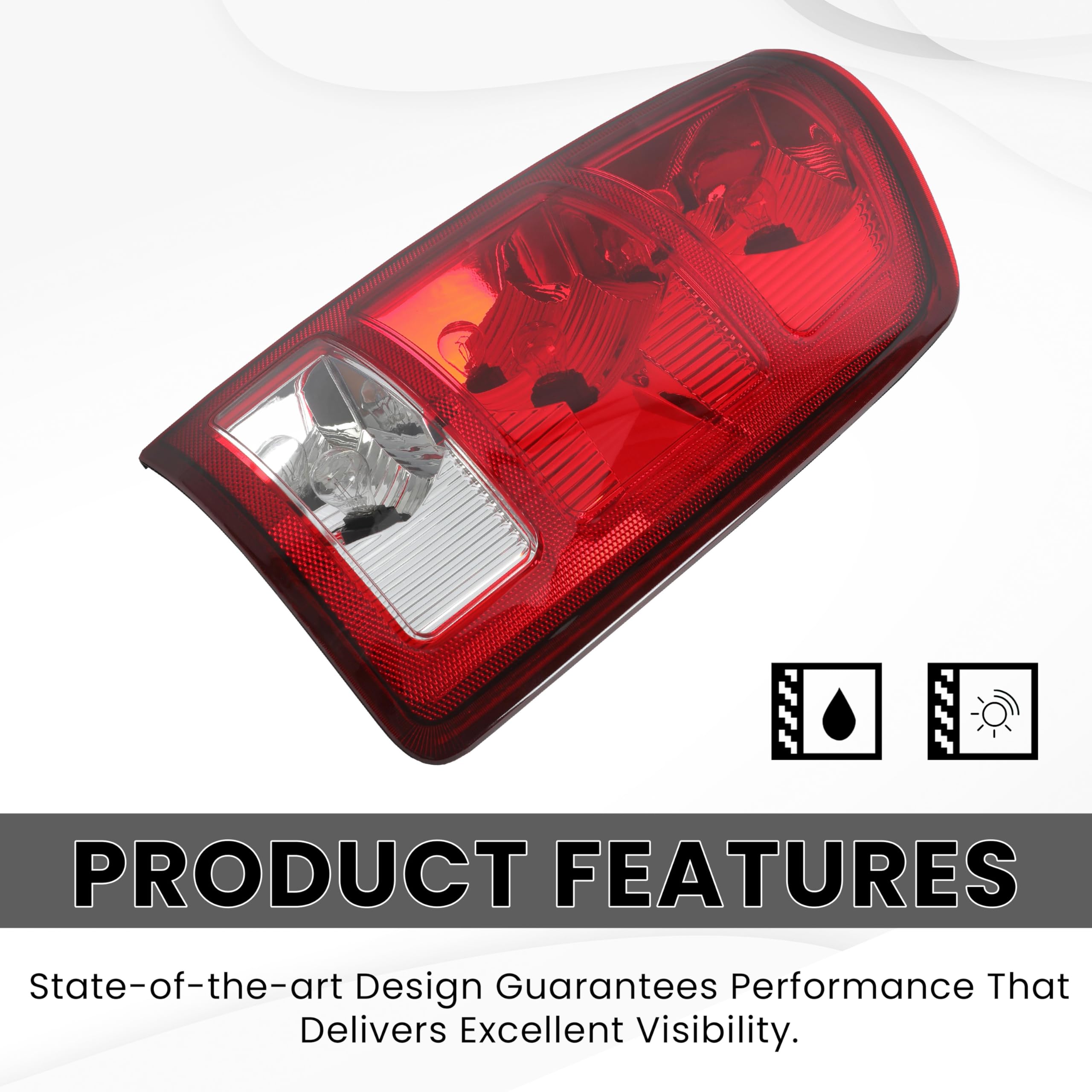 Hecasa Tail Light Compatible With 02-06 Dodge Ram 1500/03-06 Dodge Ram 2500 3500 Taillight Lamp Signal Brake Lamp W/Bulbs And Wi