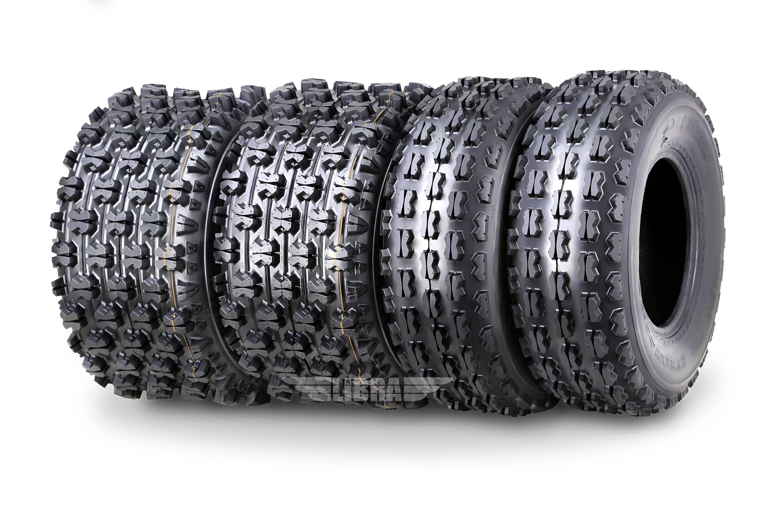 WANDA Set of 4 Sport ATV Tires 21x8-9 Front & 22x10-10 Rear /4PR Kawasaki