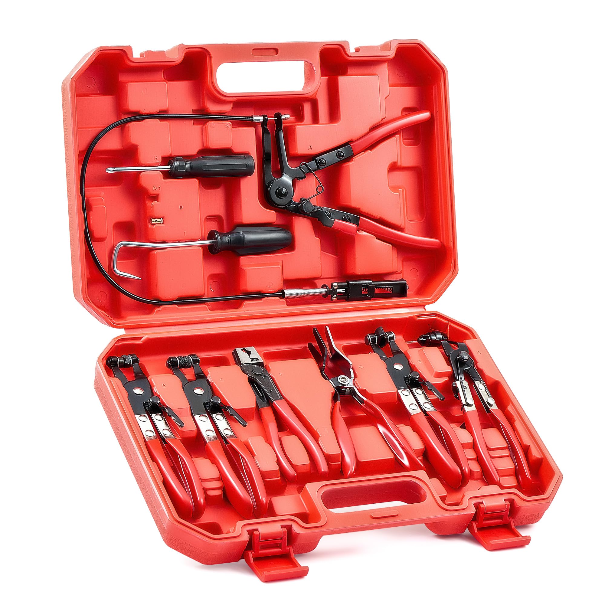 Orion Motor Tech Hose Clamp Pliers, Long Reach Wire Spring Hose Clamp Pliers Remover For Automotive Coolant Radiator Heater And