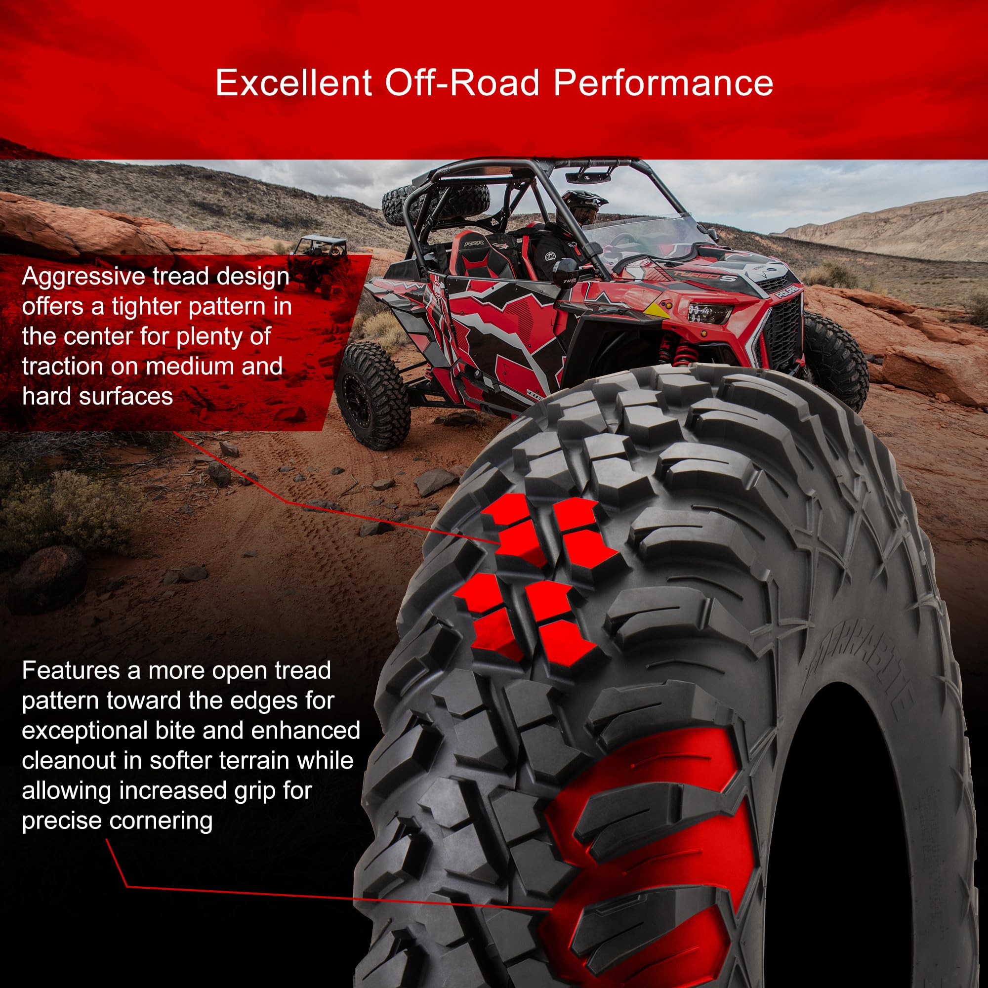 Tusk Terrabite Set Of 4 Utv Atv Tires (29X9-14 / 29X11-14)