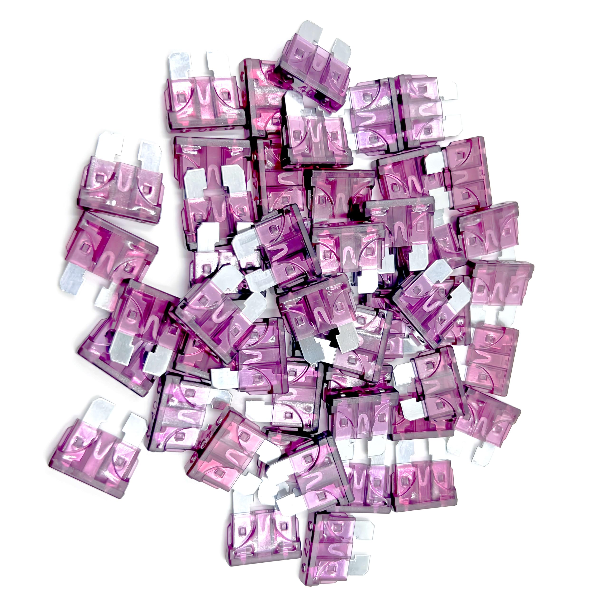 Xjlsgxusg 50Pcs 40Amp Standard Car Fuses, Blade Fuse Assortment Kit For Car, Marine, Truck, Rv Fuse Replacement