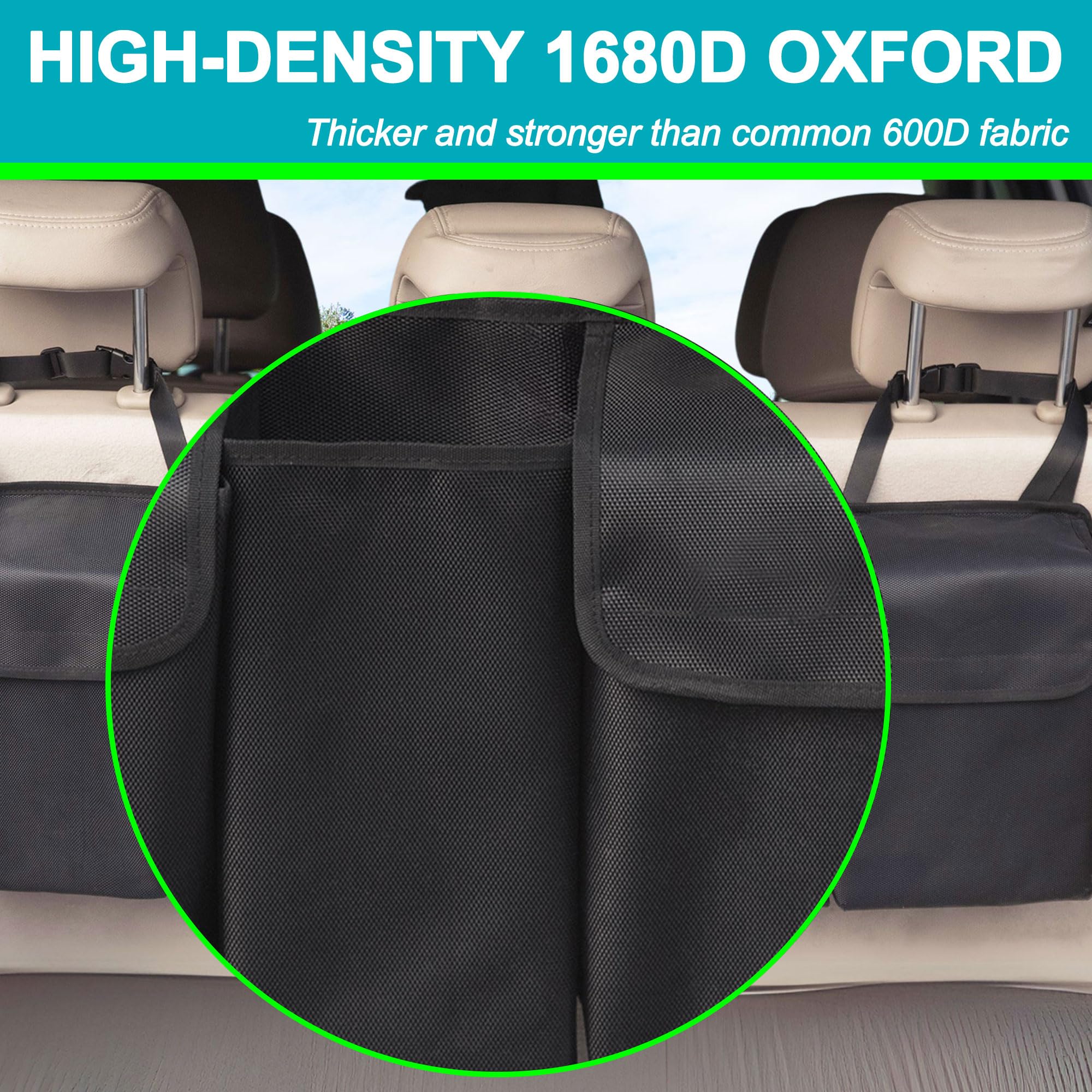 Pido Car Trunk Organizer, Backseat Hanging Organizer With 4 Large Pockets, Trunk Storage Bag For Suv, Truck, Mpv, Jeep, Car Inte