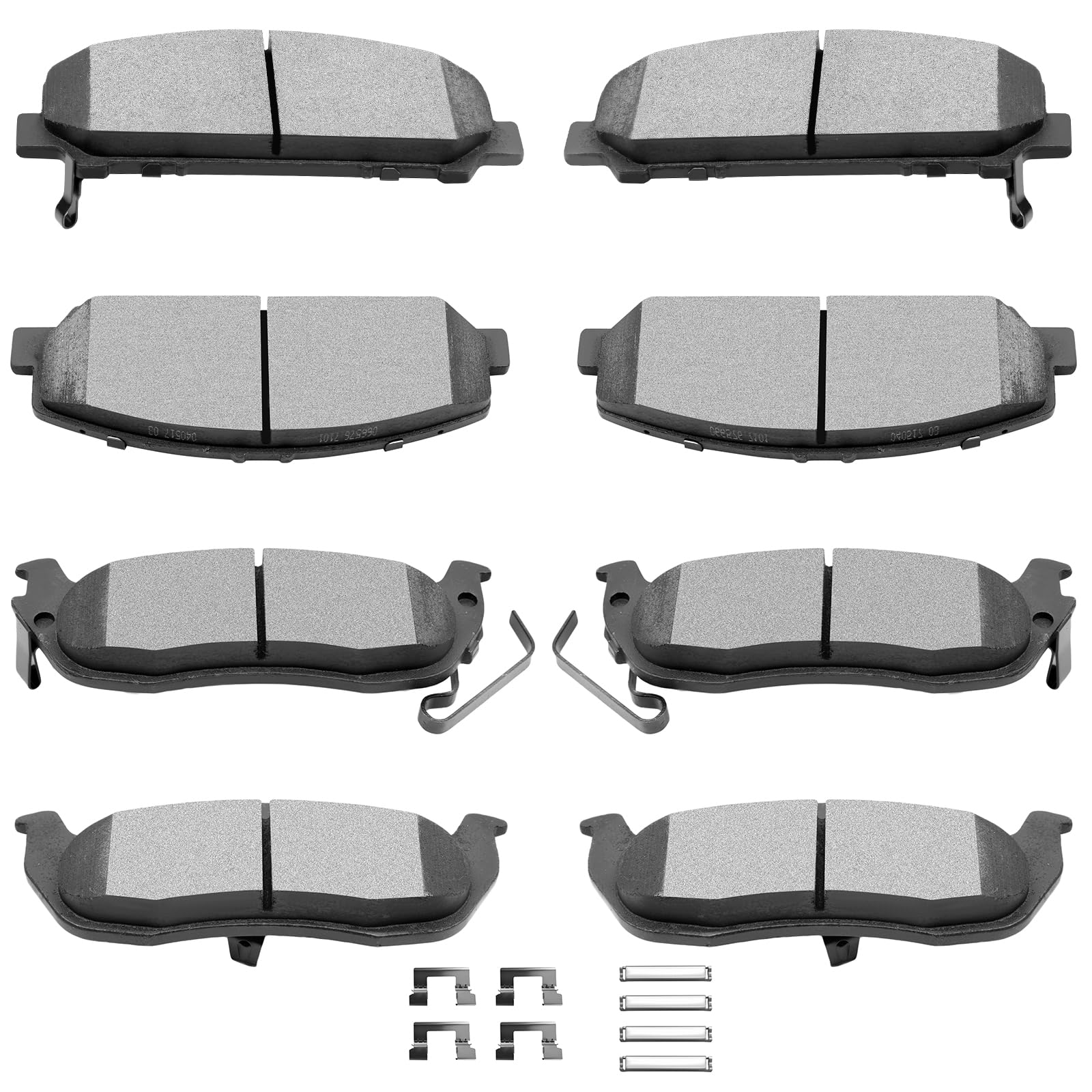 Ceramic Brake Pads Kits,Scitoo 8Pcs Brakes Pads Set Fit For 2005-2010 For Infiniti Qx56,2006-2012 For Nissan Armada,2007-2010 Fo