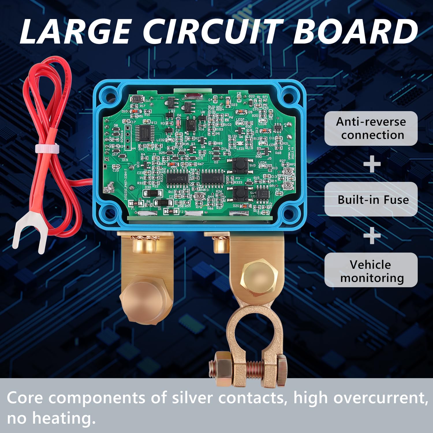 Knoweasy Car Remote Battery Disconnect Switch 12V 120A Automatic Power Shut Off Switch with Manual Contro Perfect for Car, Boat,