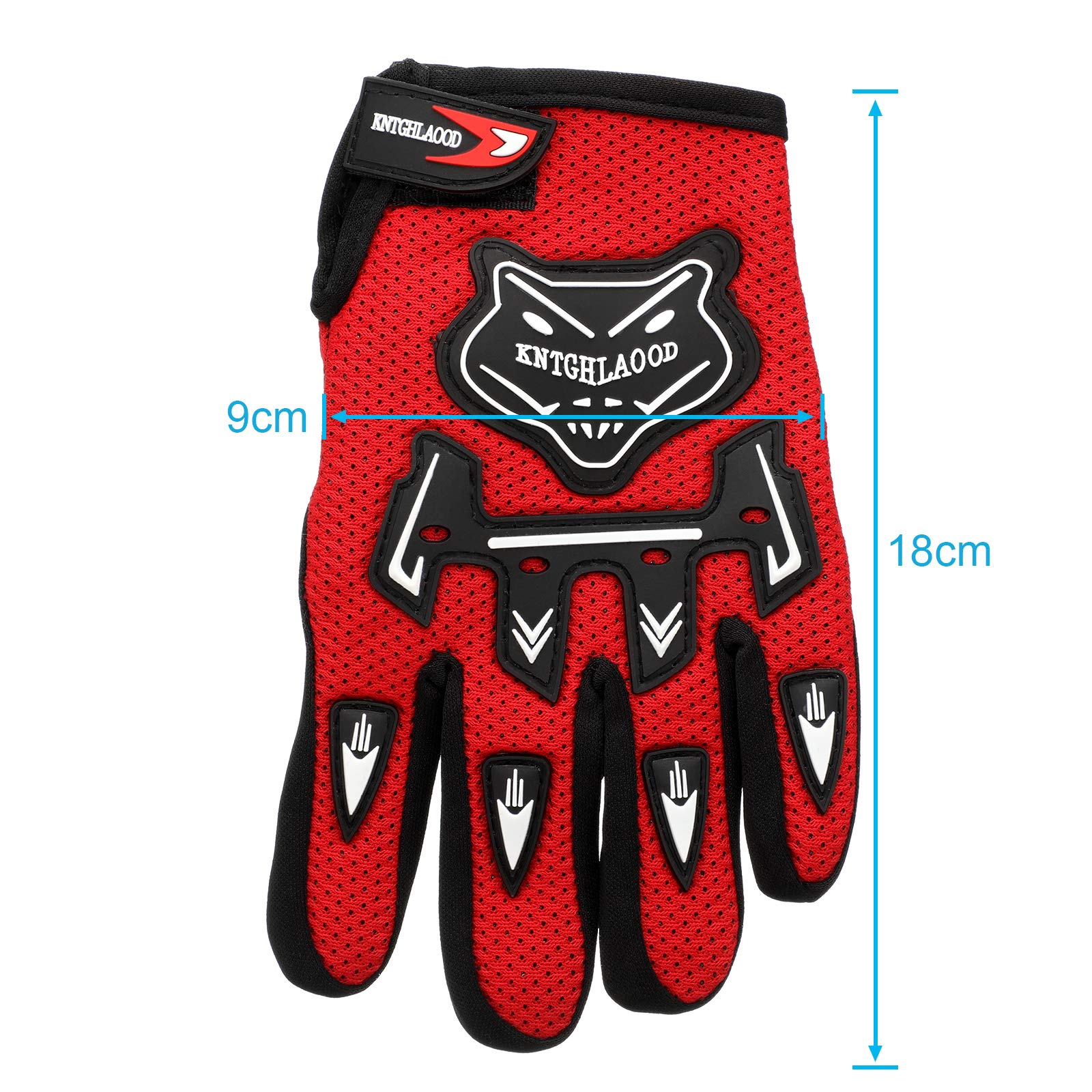 Frienda Motorcycle Gloves Riding Dirty Bike Gloves Racing Winter Power Sports Supplies For Riding Cycling Hiking Outdoor(Red,7.0