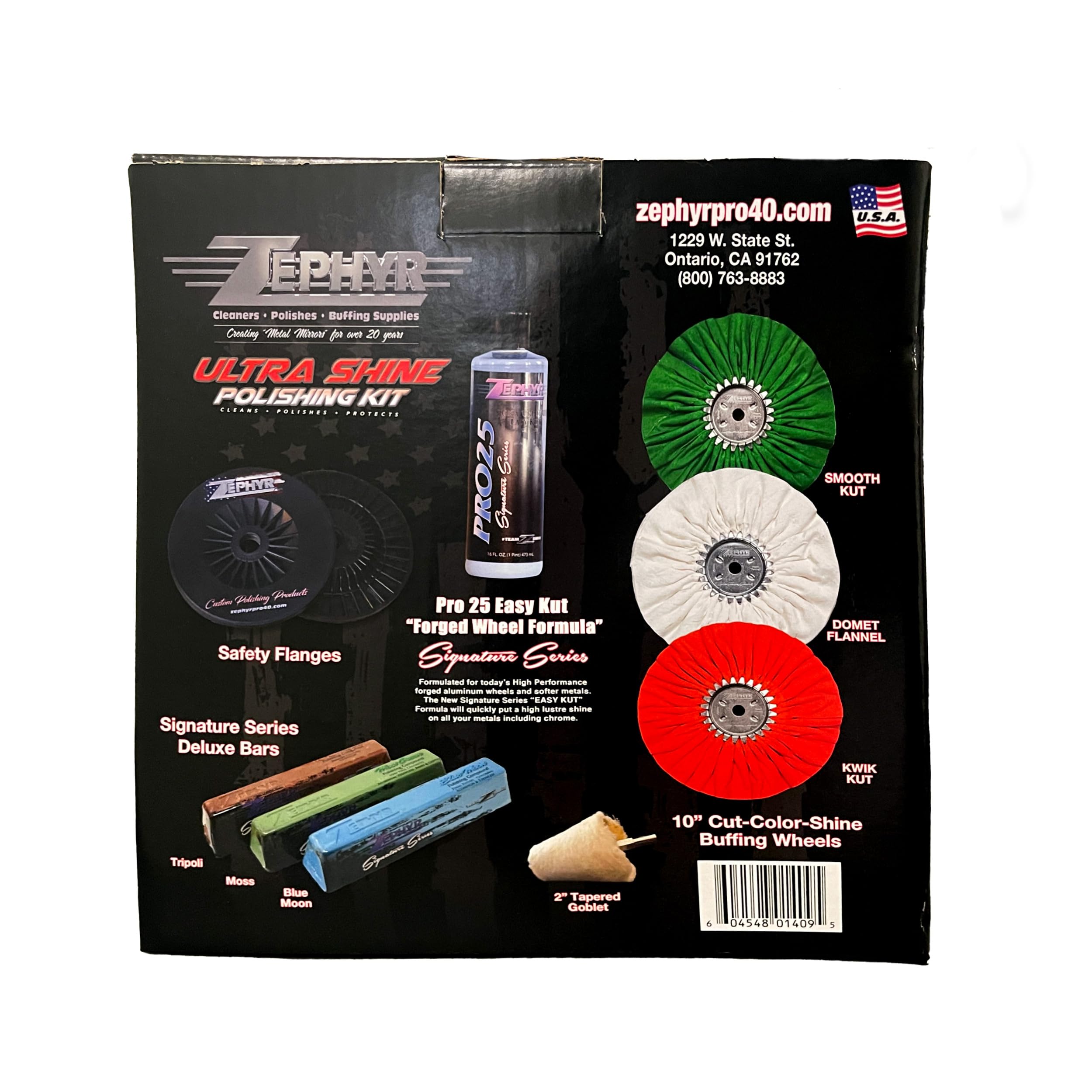 Zephyr Ultra Shine Metal Polishing Kit for Aluminum & Stainless - Perfect for Semi & Lifted Trucks, Aluminum Forged Wheels