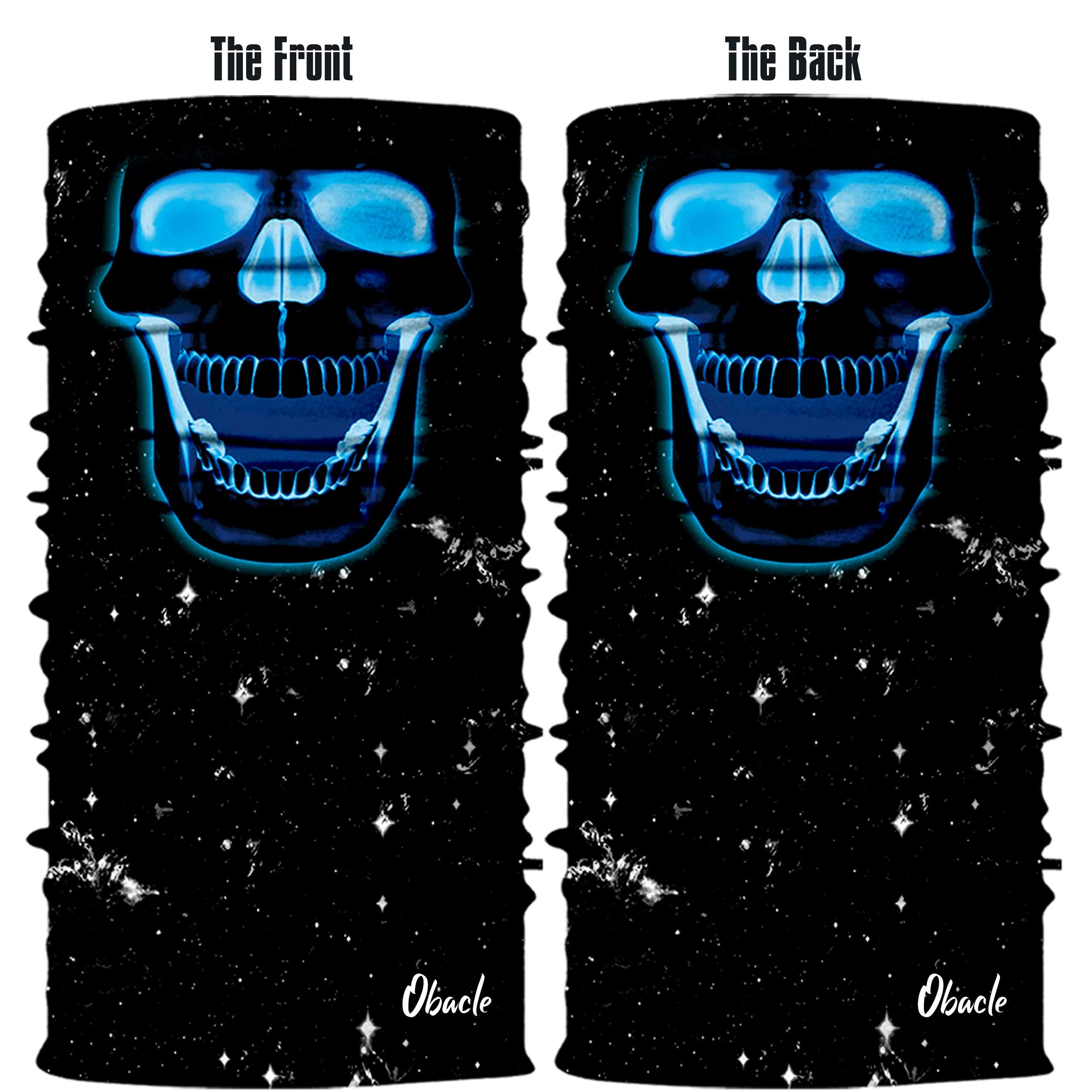 Obacle Skull Face Mask Half Sun Dust Wind Protection 3D Tube Mask Seamless Durable Face Mask Bandana Skeleton Face Mask Motorcyc