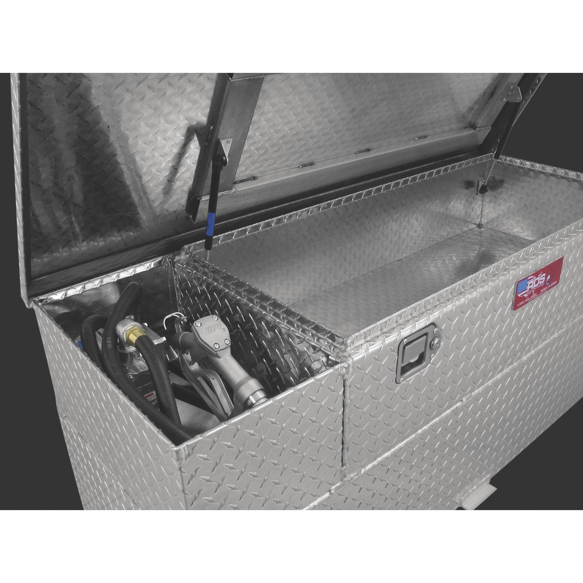 Rds Mfg Inc Fuel Transfer/Auxiliary Tank/Toolbox Combo With 8 Gpm Pump - 60-Gal. Capacity