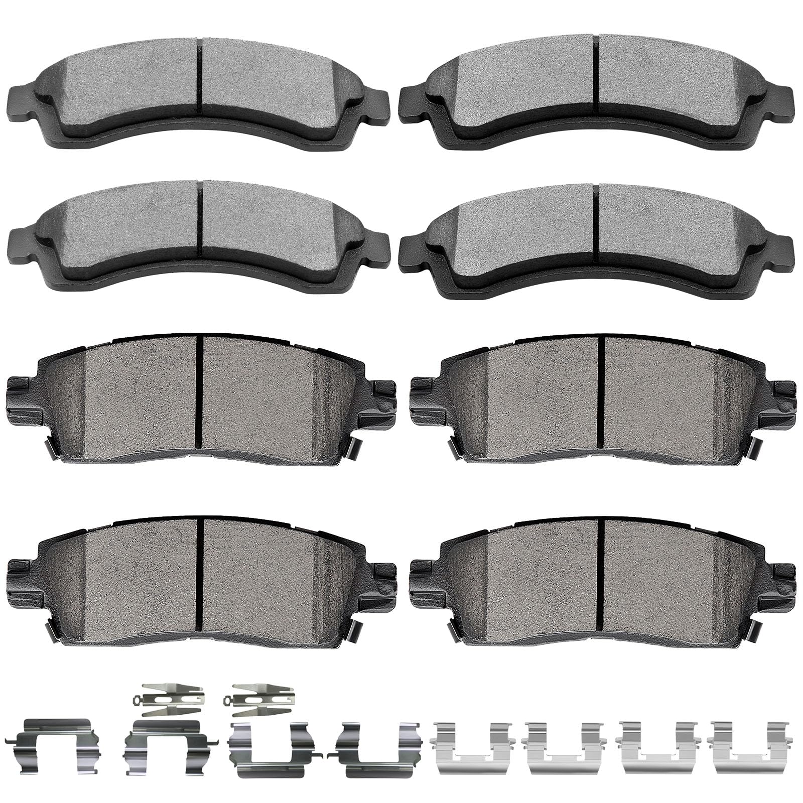 Scitoo D882 D883 Front Rear Brake Pads Sets Fit For Buick Rainier,For Chevy Ssr/Trailblazer/Trailblazer Ext,For Gmc Envoy Xl/Env