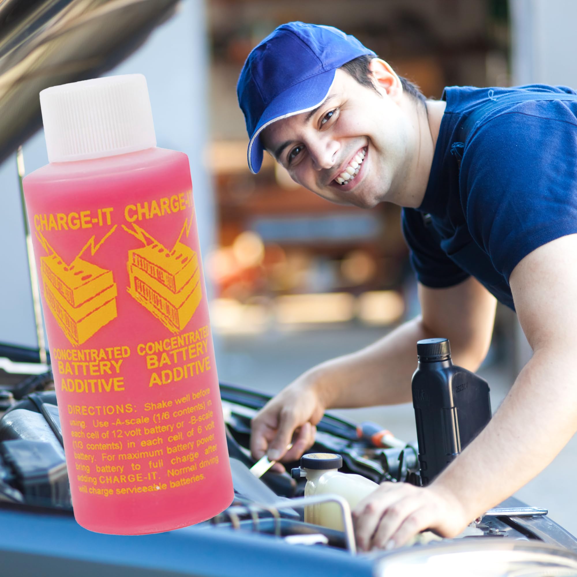 Solder-It Charge-It Battery Additive Heavy-Duty Concentrate (2 Fl Oz) | Battery Desulfator And Reactivator For Motorcycle, Golf