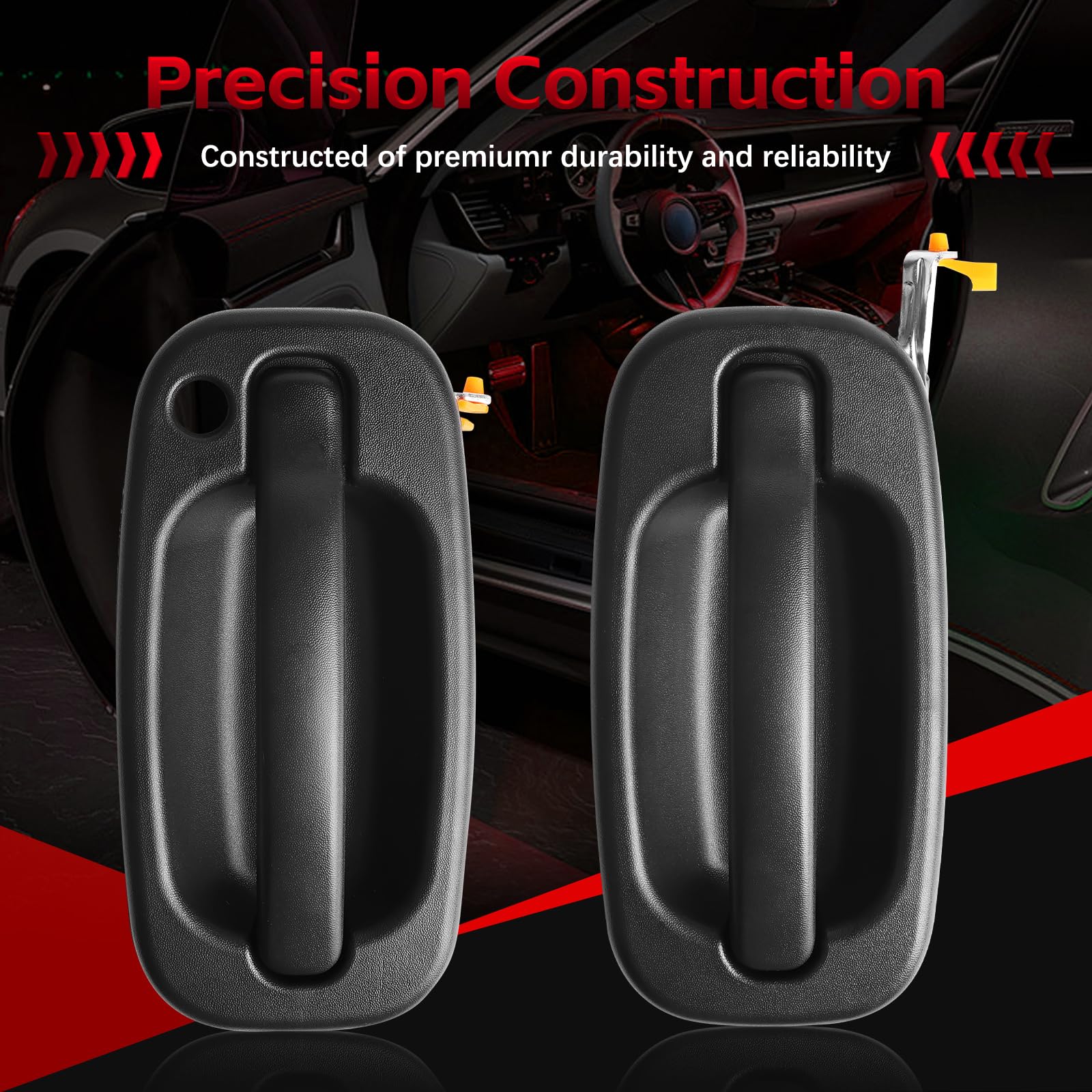 Faersi Exterior Door Handle Set,Exterior Door Handle Front/Rear Driver&Passenger Side,Available For 1999-2007 Chevy Silverado Av