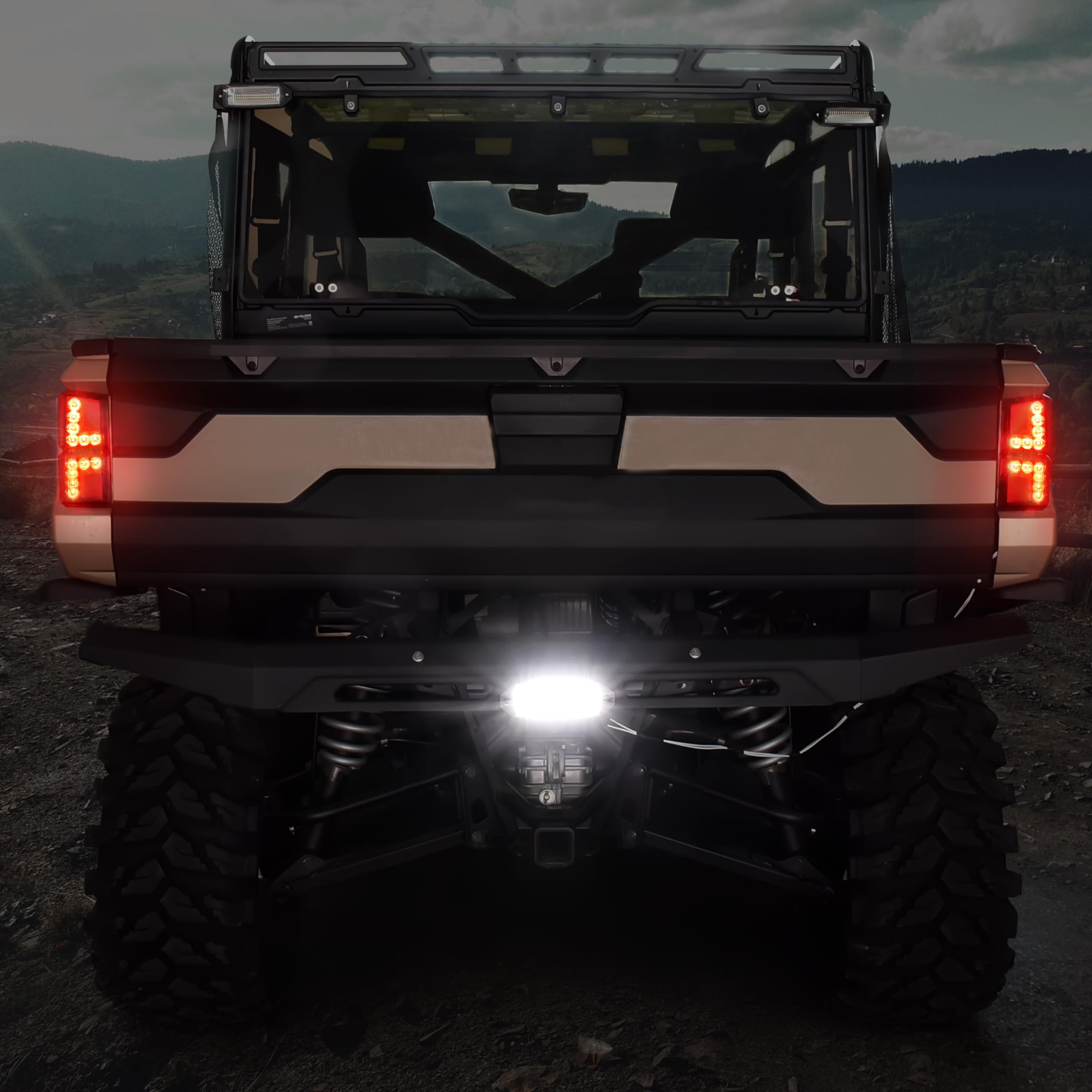 SAUTVS Ranger XP 1000 Taillights 18-24, Red LED Tail Lights Rear Brake Stop Lights for Polaris Ranger XP 1000/ Crew XP 1000/ Ran