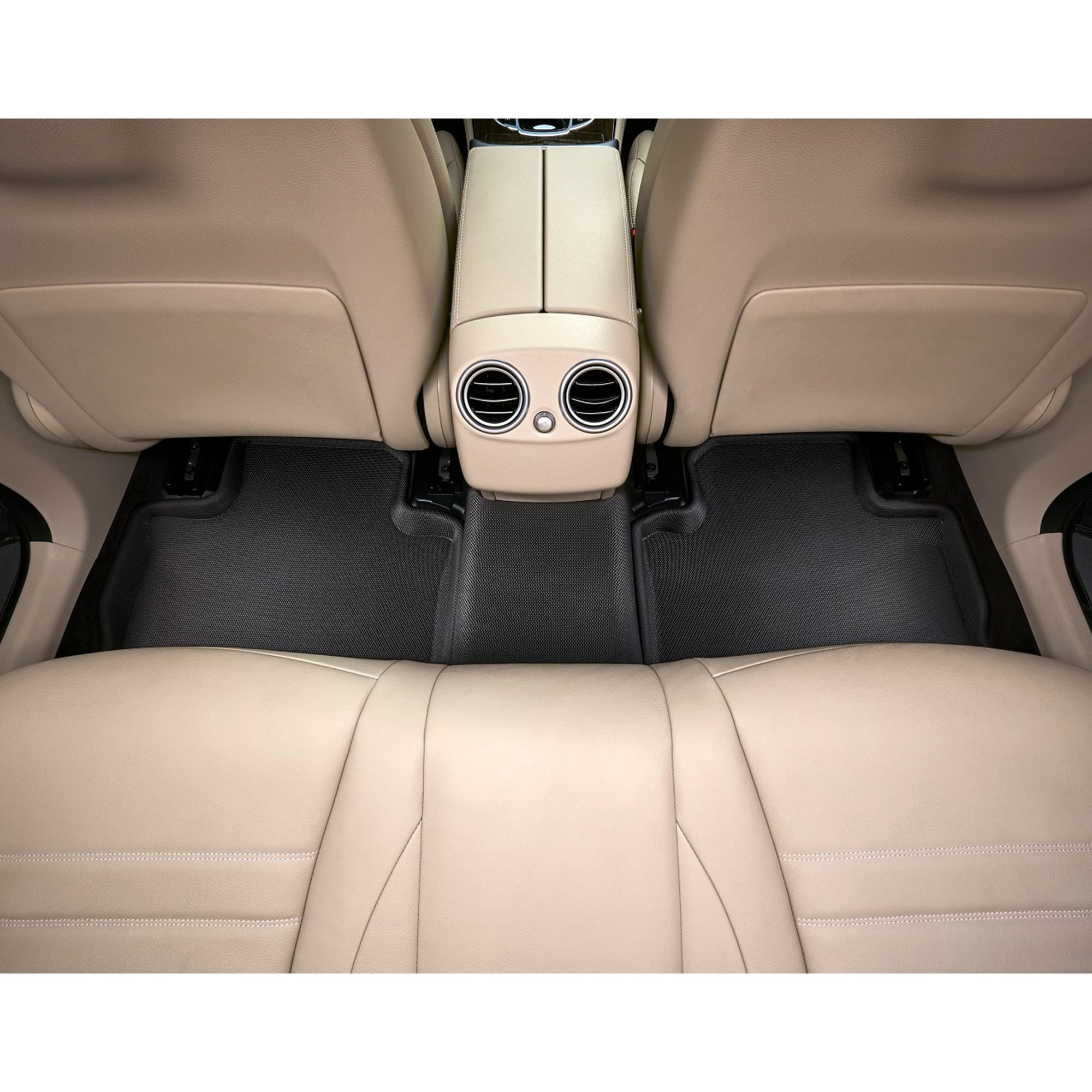 3D Maxpider Second Row Custom Fit All-Weather Floor Mats For 2021 Genesis Gv80 - Kagu Rubber (Black)