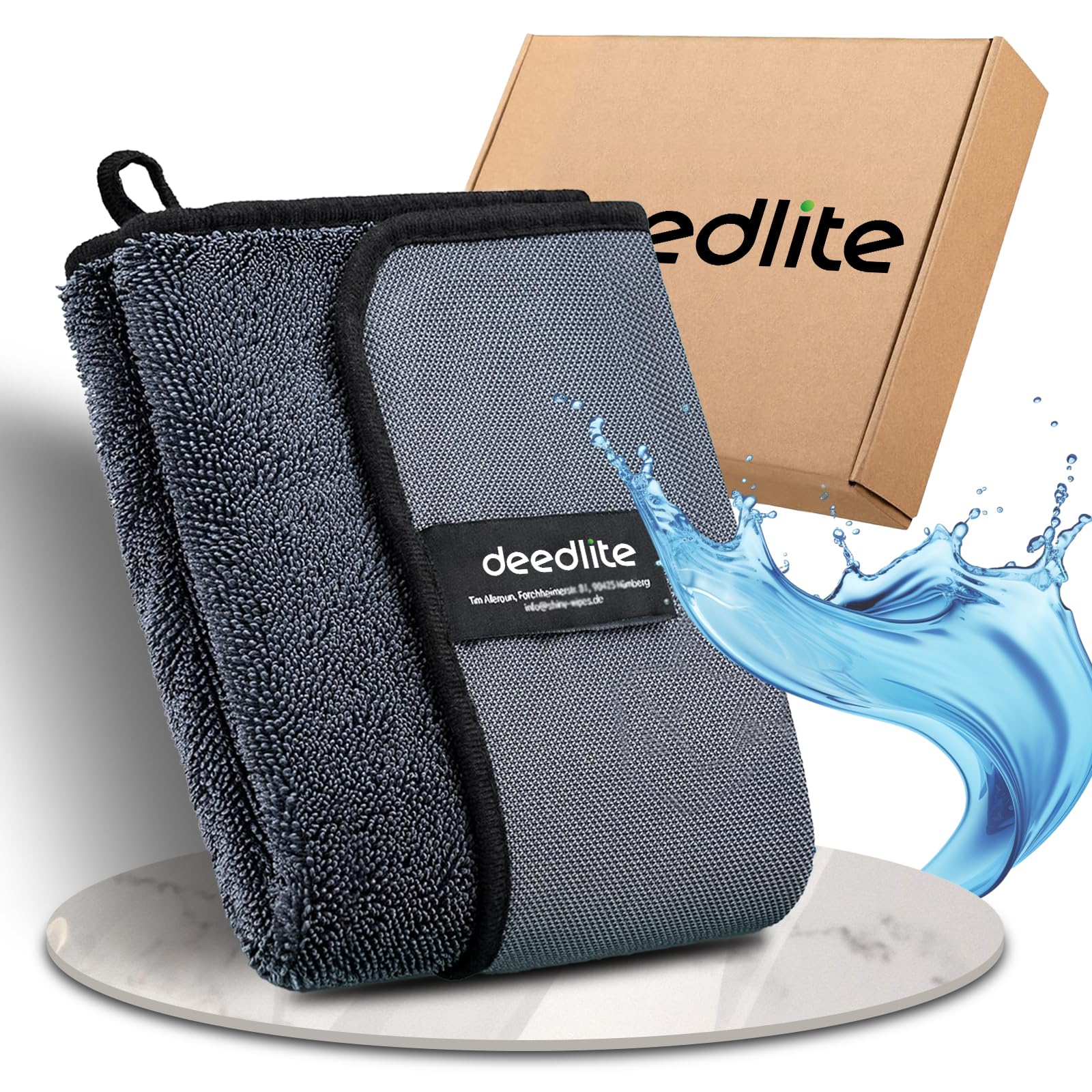 Deedlite Shiny Bath Wipes Shower Cleaning Cloths, Premium Car Drying Towel | Ultra Absorbent Twisted-Loop Design| Microfiber Tow