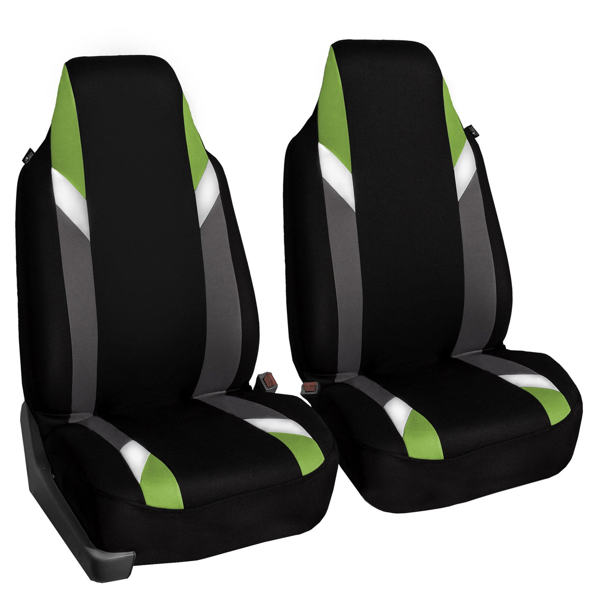 Fh Group Car Seat Cover Green Cloth Front Set - Car Seat Covers For Bucket Seats, 1-Piece Seat Cover, Universal Fit, Automotive